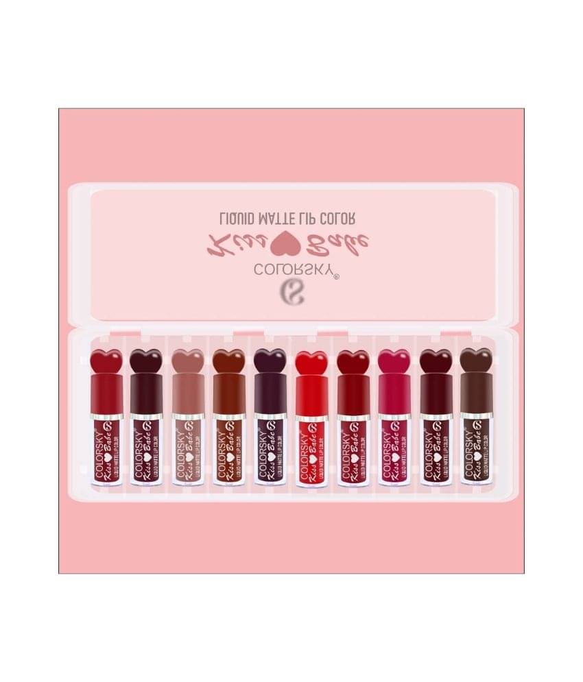     			Color Sky Multi Matte Long Lasting Liquid Lipstick (Pack of 10)
