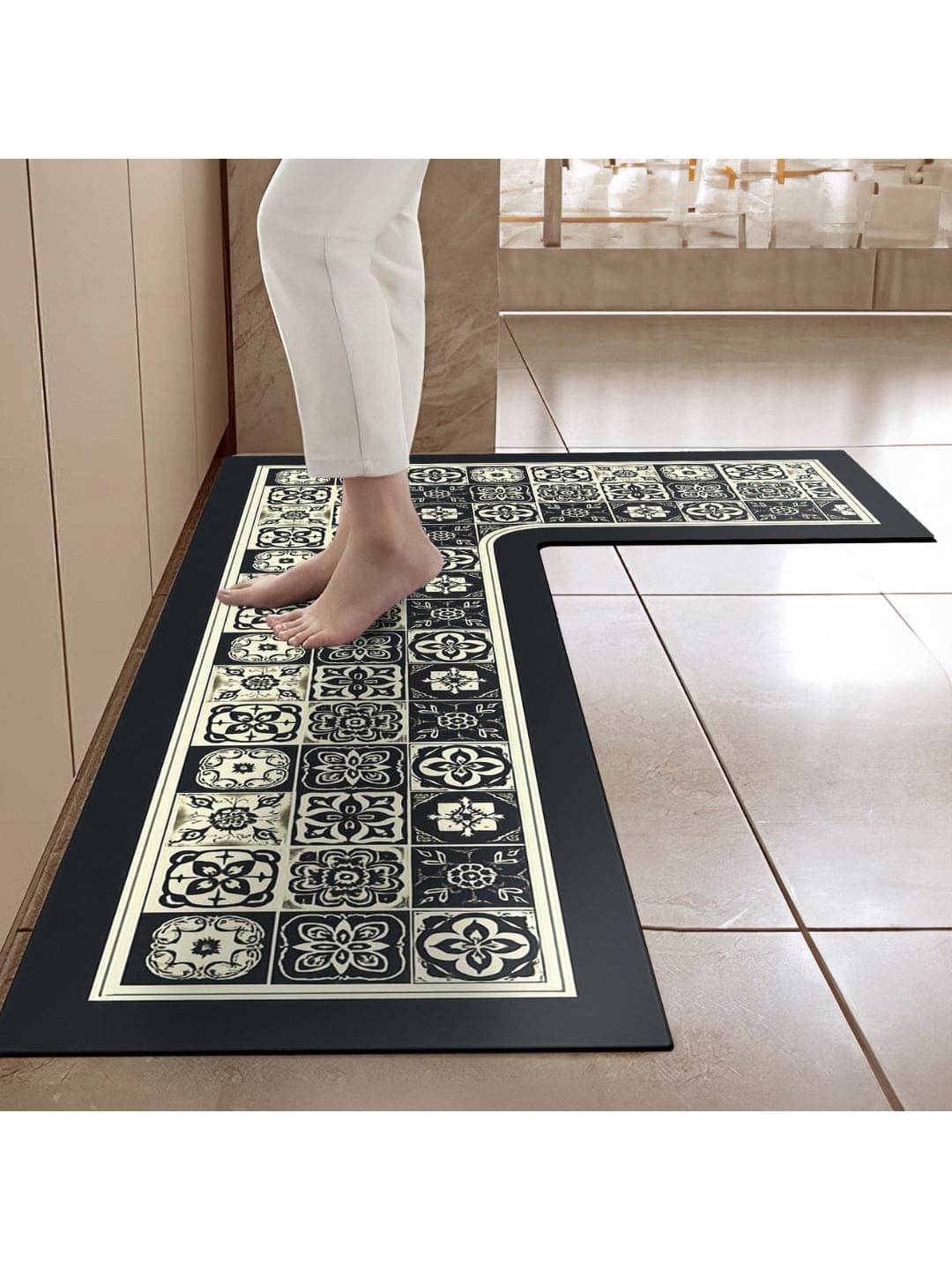     			Cortina Multi Rubber Rectangular Floor Mat ( Pack of 1 )
