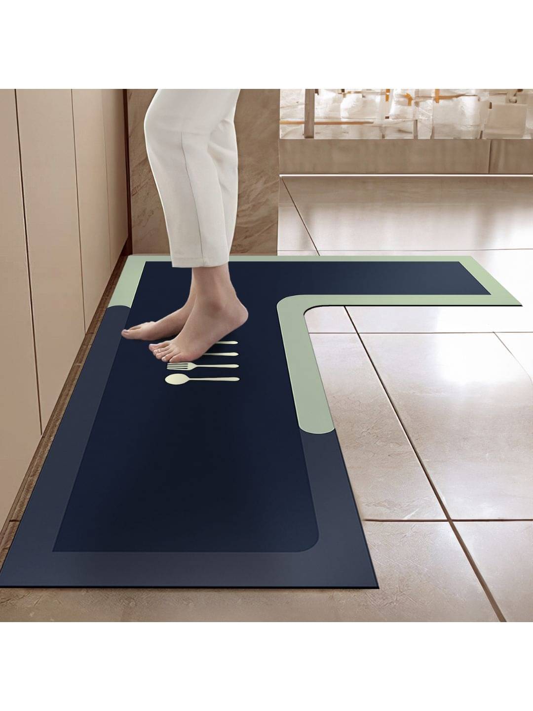     			Cortina Multi Rubber Rectangular Floor Mat ( Pack of 1 )