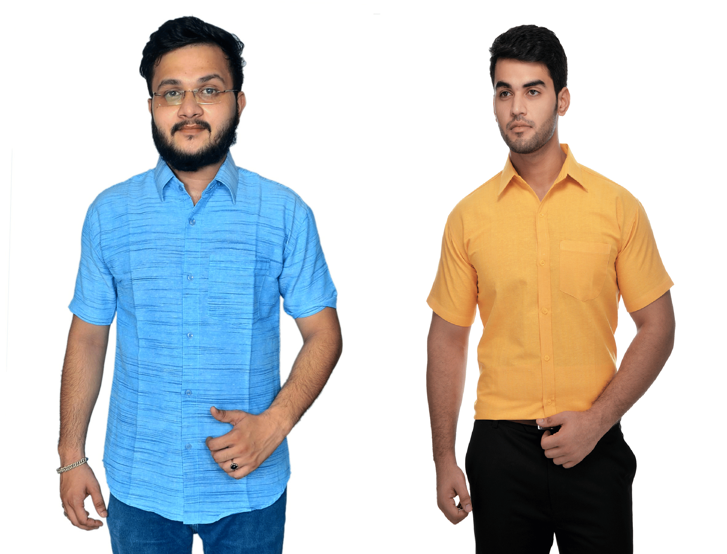 DESHBANDHU DBK Cotton Regular Fit Half Sleeves Men's Formal Shirt - Multi ( Pack of 2 ) DESHBANDHU DBK Cotton Regular Fit Half Sleeves Men's Formal Shirt - Multi ( Pack of 2 )