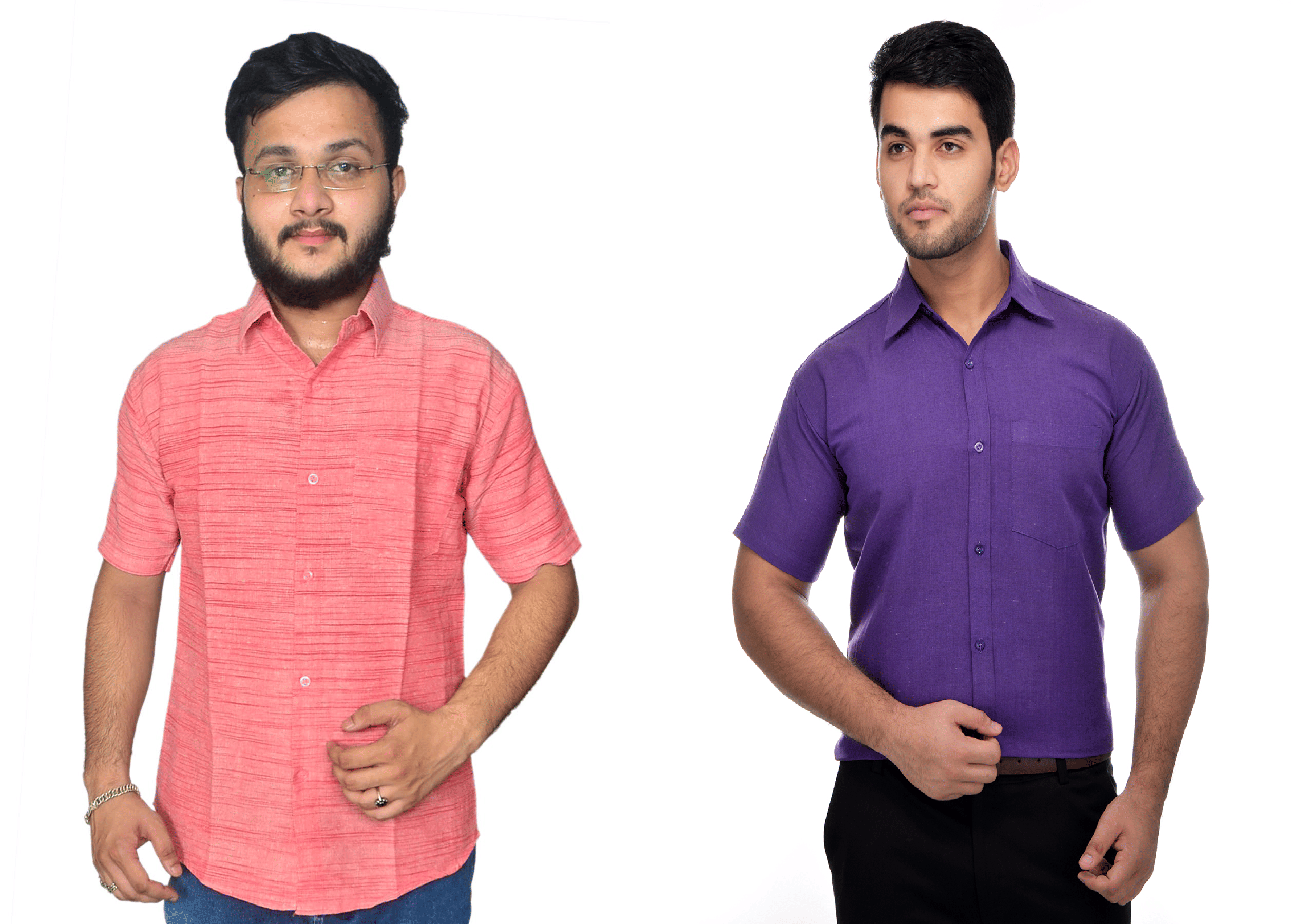     			DESHBANDHU DBK Cotton Regular Fit Half Sleeves Men's Formal Shirt - Multi ( Pack of 2 )