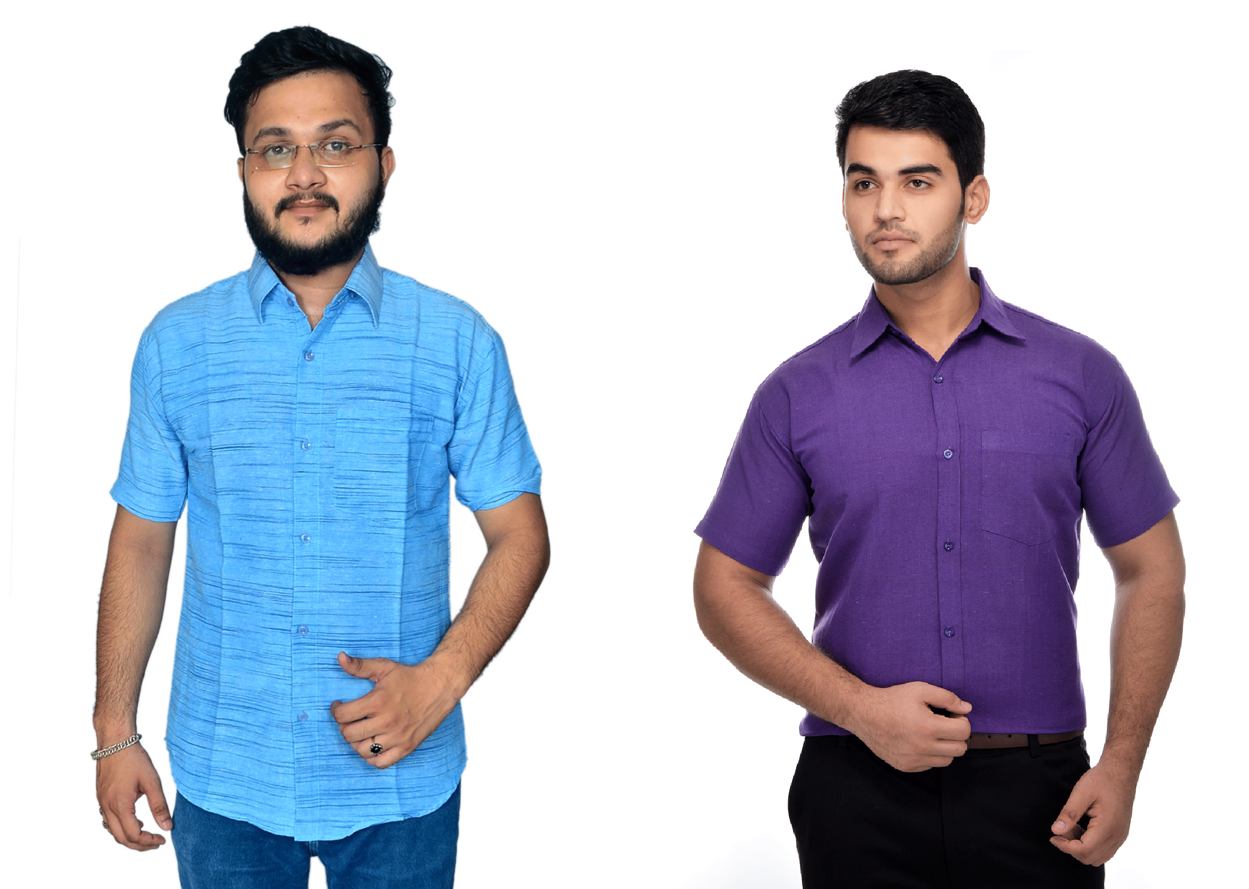 DESHBANDHU DBK Cotton Regular Fit Half Sleeves Men's Formal Shirt - Multi ( Pack of 2 ) DESHBANDHU DBK Cotton Regular Fit Half Sleeves Men's Formal Shirt - Multi ( Pack of 2 )