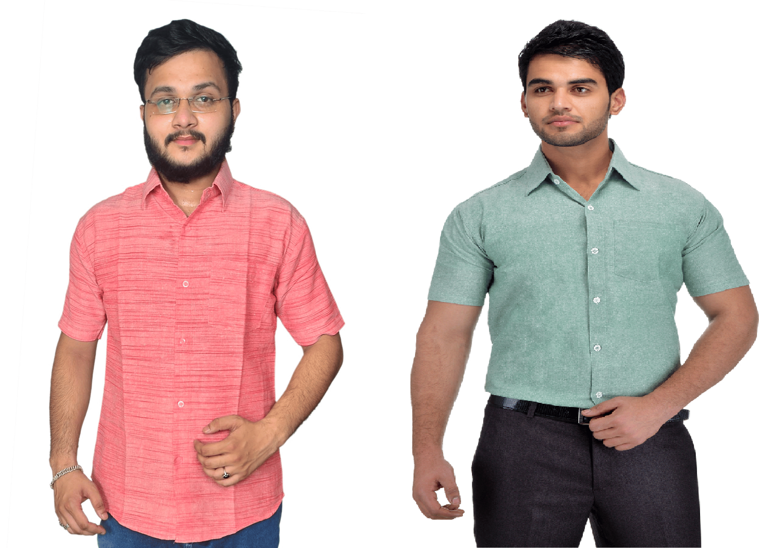 DESHBANDHU DBK Cotton Regular Fit Half Sleeves Men's Formal Shirt - Multi ( Pack of 2 ) DESHBANDHU DBK Cotton Regular Fit Half Sleeves Men's Formal Shirt - Multi ( Pack of 2 )