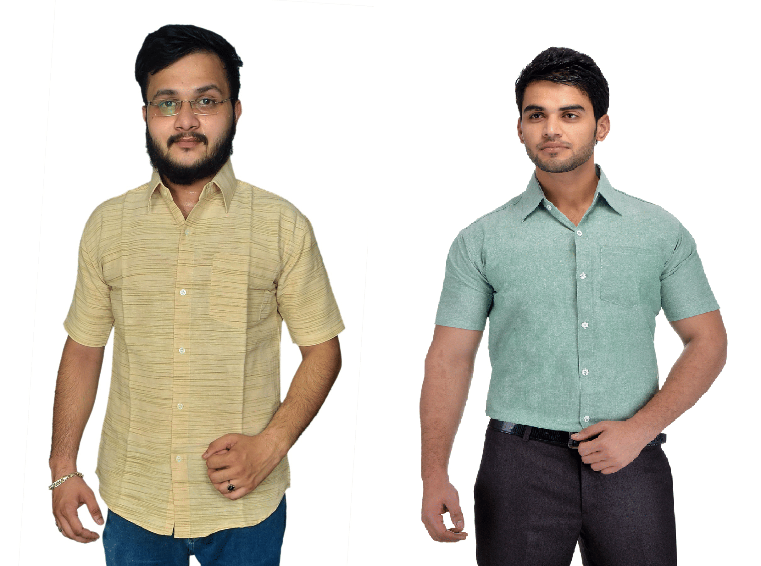 DESHBANDHU DBK Cotton Regular Fit Half Sleeves Men's Formal Shirt - Multi ( Pack of 2 ) DESHBANDHU DBK Cotton Regular Fit Half Sleeves Men's Formal Shirt - Multi ( Pack of 2 )