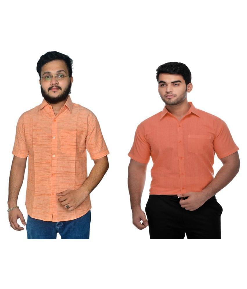 DESHBANDHU DBK Cotton Regular Fit Half Sleeves Men's Formal Shirt - Multi ( Pack of 2 )     			DESHBANDHU DBK Cotton Regular Fit Half Sleeves Men's Formal Shirt - Multi ( Pack of 2 )