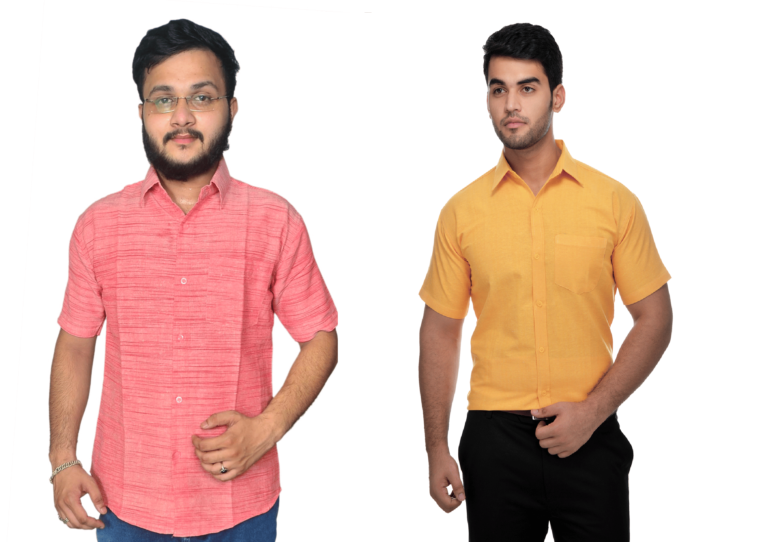     			DESHBANDHU DBK Cotton Regular Fit Half Sleeves Men's Formal Shirt - Multi ( Pack of 2 )