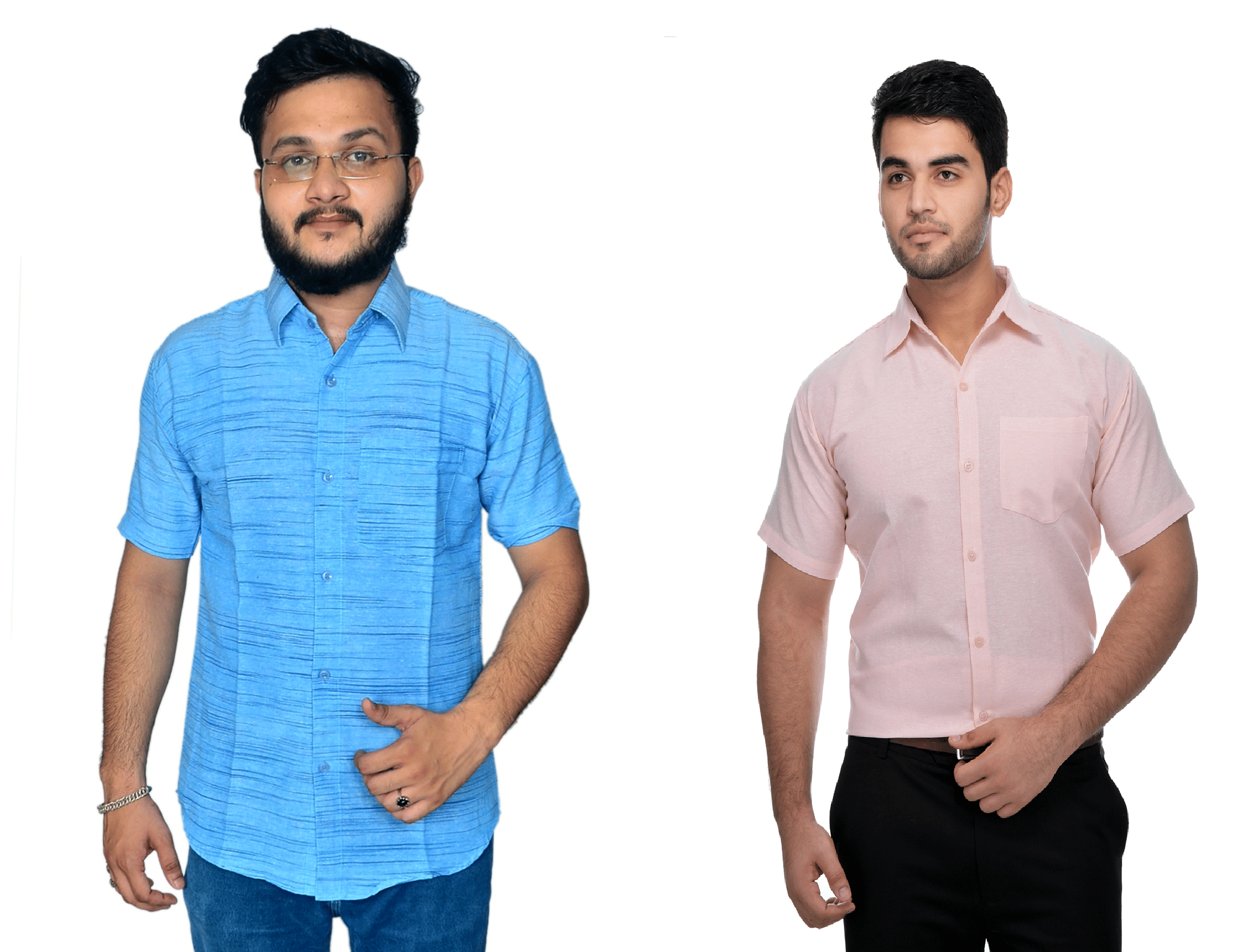     			DESHBANDHU DBK Cotton Regular Fit Half Sleeves Men's Formal Shirt - Multi ( Pack of 2 )