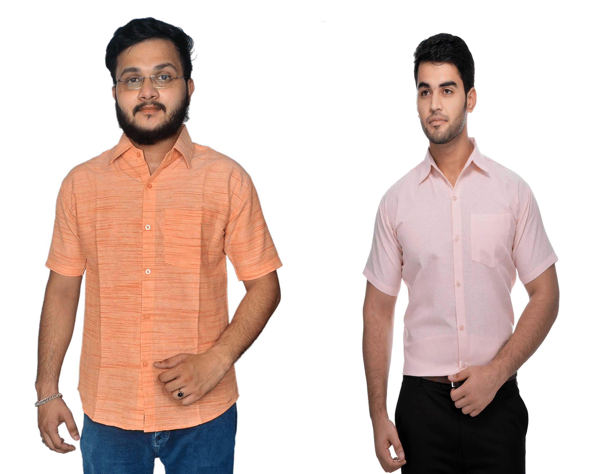     			DESHBANDHU DBK Cotton Regular Fit Half Sleeves Men's Formal Shirt - Multi ( Pack of 2 )