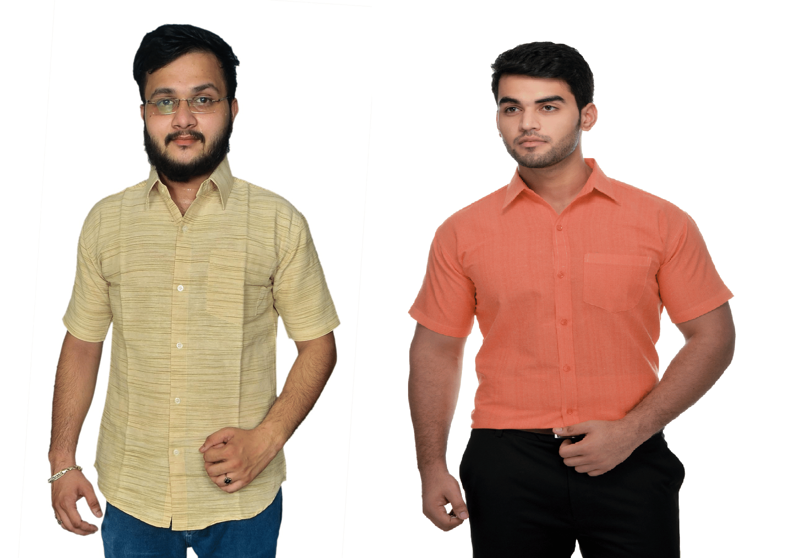     			DESHBANDHU DBK Cotton Regular Fit Half Sleeves Men's Formal Shirt - Multi ( Pack of 2 )