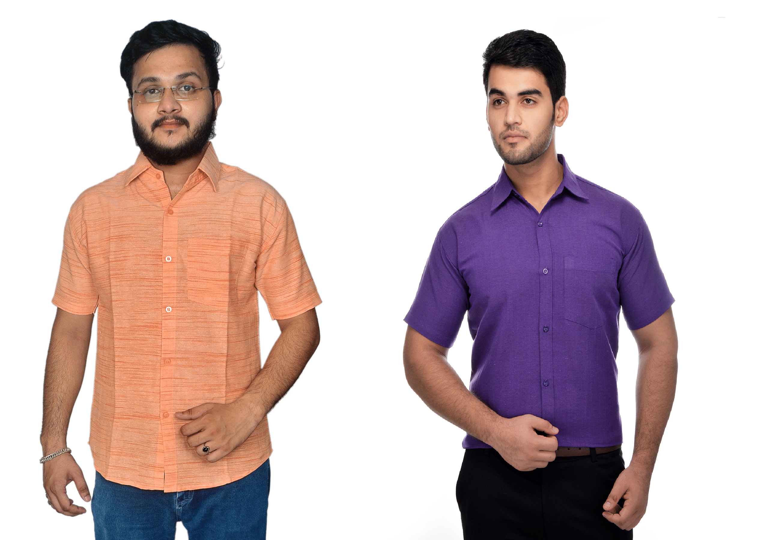     			DESHBANDHU DBK Cotton Regular Fit Half Sleeves Men's Formal Shirt - Multi ( Pack of 2 )
