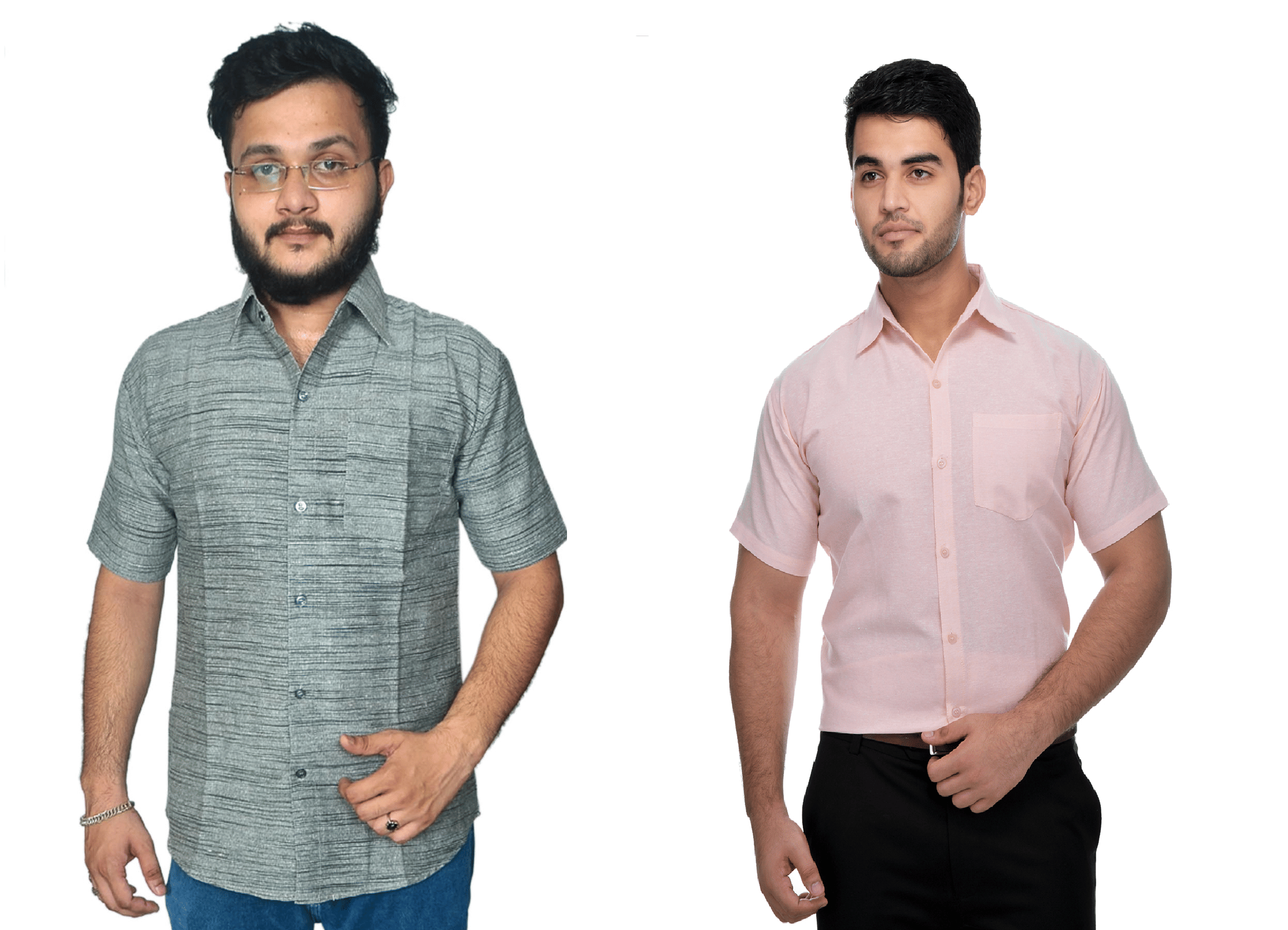     			DESHBANDHU DBK Cotton Regular Fit Half Sleeves Men's Formal Shirt - Multi ( Pack of 2 )
