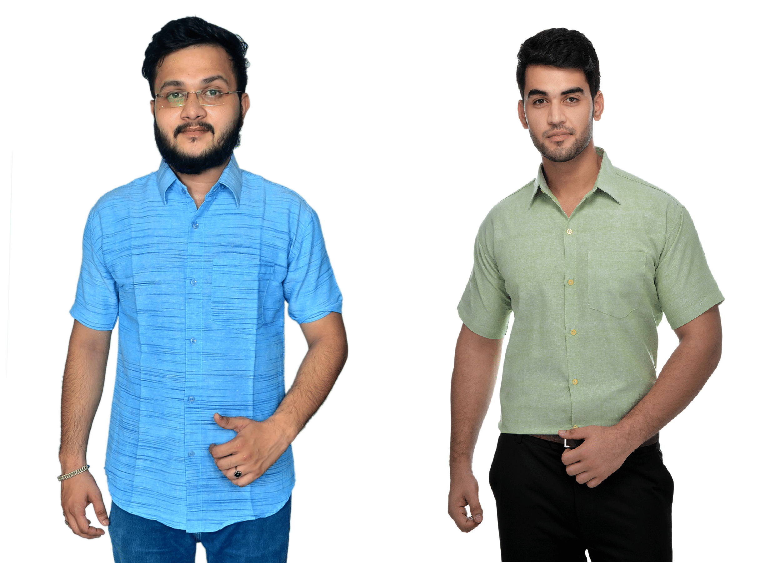     			DESHBANDHU DBK Cotton Regular Fit Half Sleeves Men's Formal Shirt - Multi ( Pack of 2 )