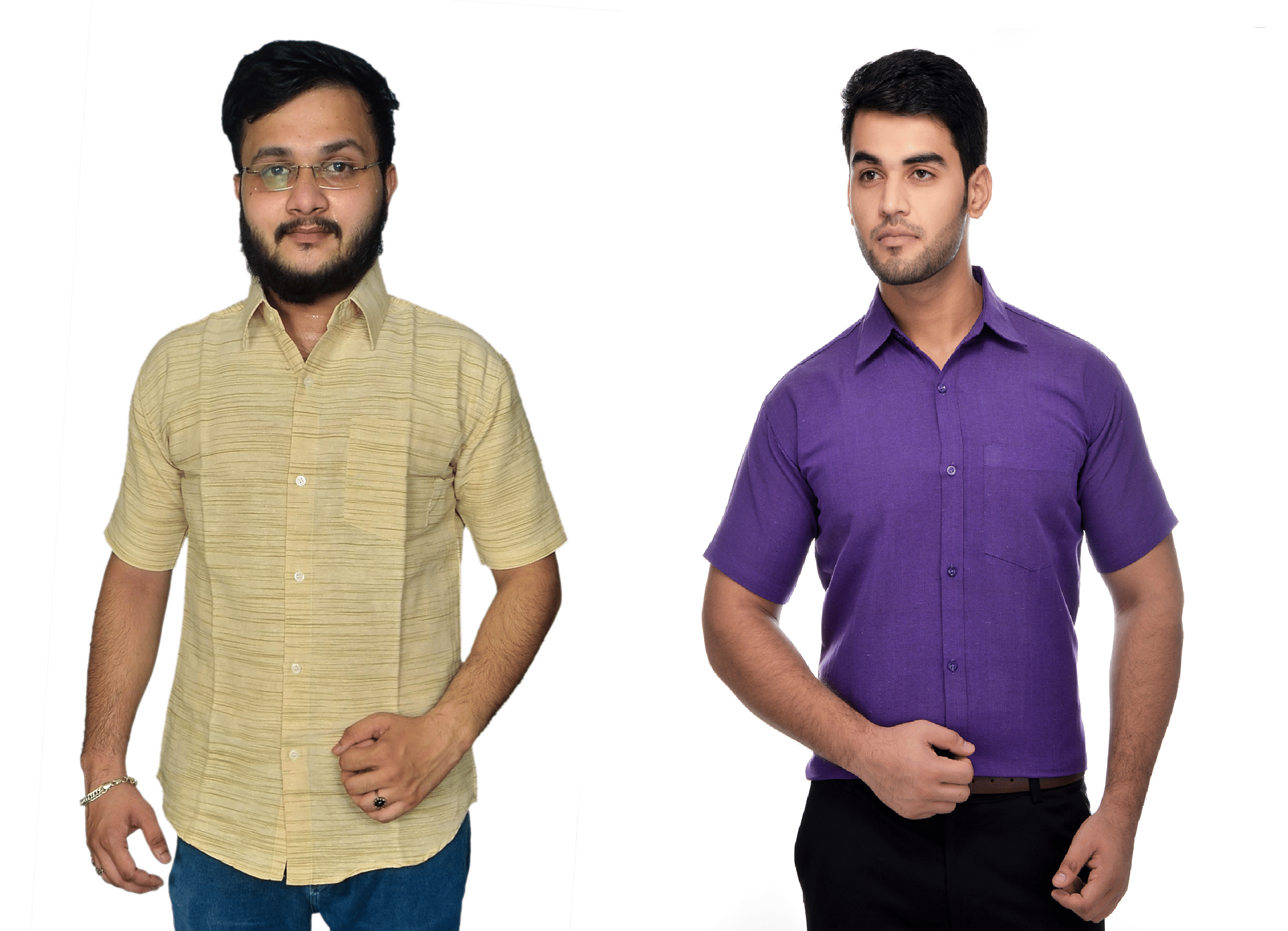     			DESHBANDHU DBK Cotton Regular Fit Half Sleeves Men's Formal Shirt - Multi ( Pack of 2 )