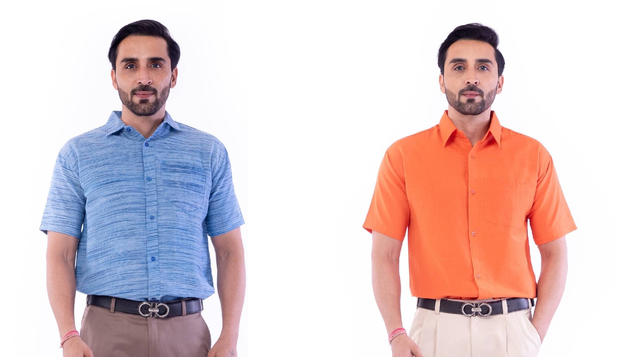 DESHBANDHU DBK Cotton Regular Fit Half Sleeves Men's Formal Shirt - Multi ( Pack of 2 )     			DESHBANDHU DBK Cotton Regular Fit Half Sleeves Men's Formal Shirt - Multi ( Pack of 2 )