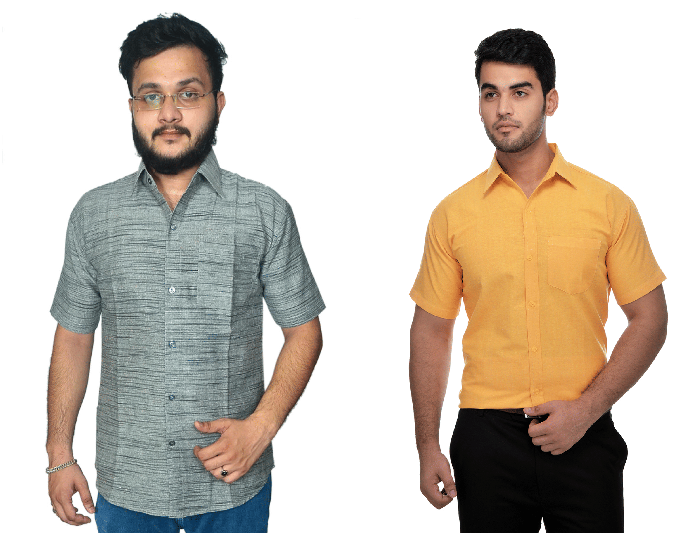     			DESHBANDHU DBK Cotton Regular Fit Half Sleeves Men's Formal Shirt - Multi ( Pack of 2 )