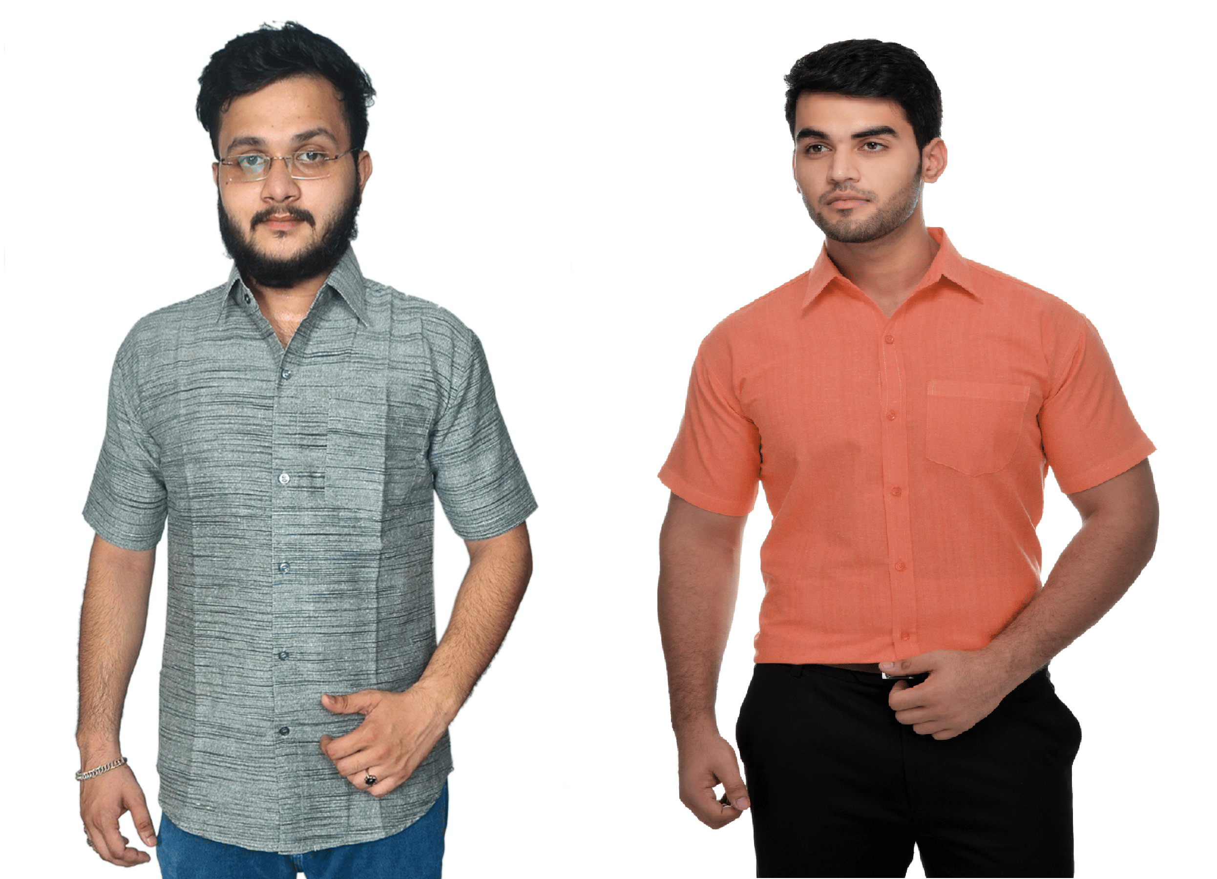 DESHBANDHU DBK Cotton Regular Fit Half Sleeves Men's Formal Shirt - Multi ( Pack of 2 )     			DESHBANDHU DBK Cotton Regular Fit Half Sleeves Men's Formal Shirt - Multi ( Pack of 2 )