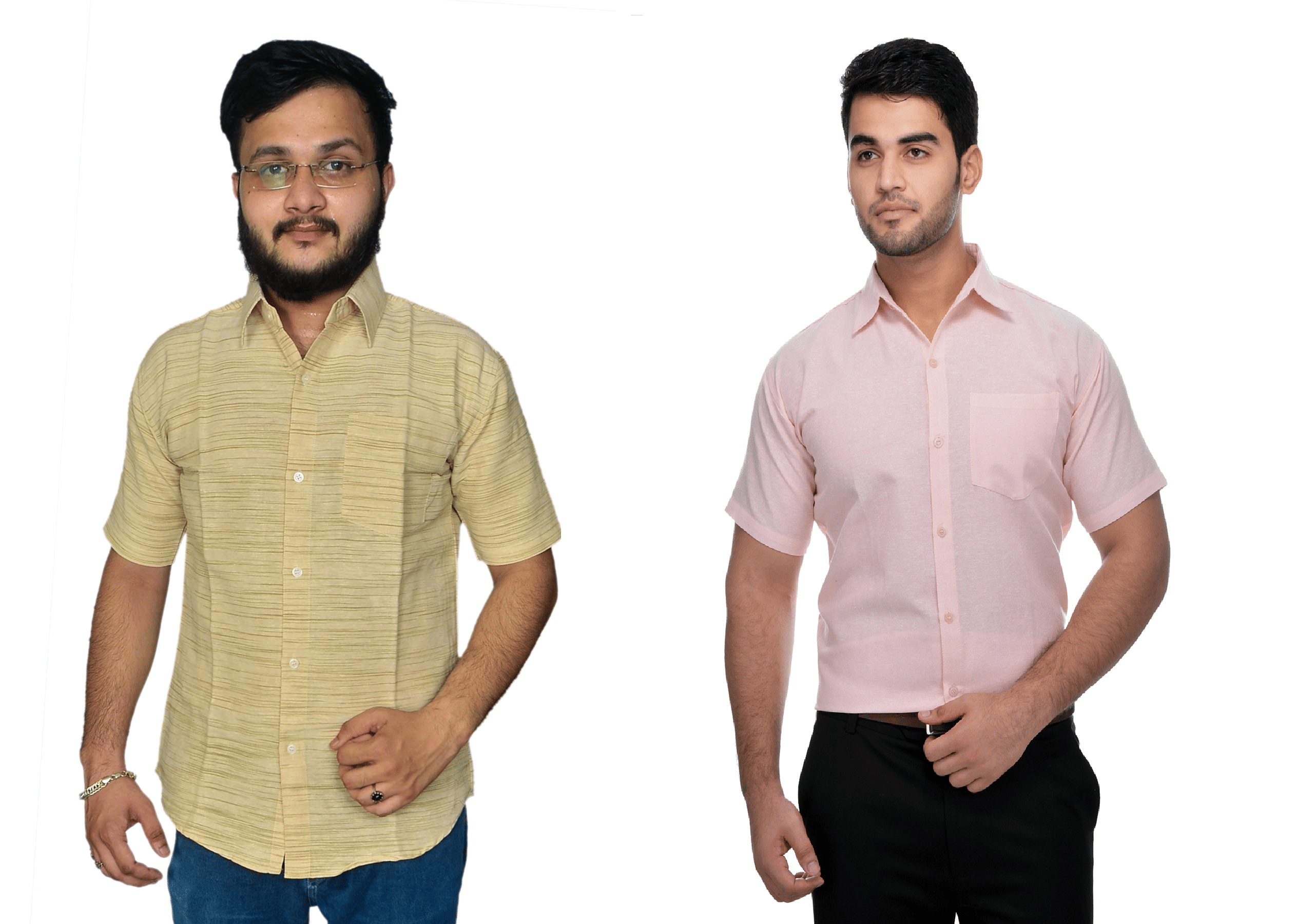     			DESHBANDHU DBK Cotton Regular Fit Half Sleeves Men's Formal Shirt - Multi ( Pack of 2 )