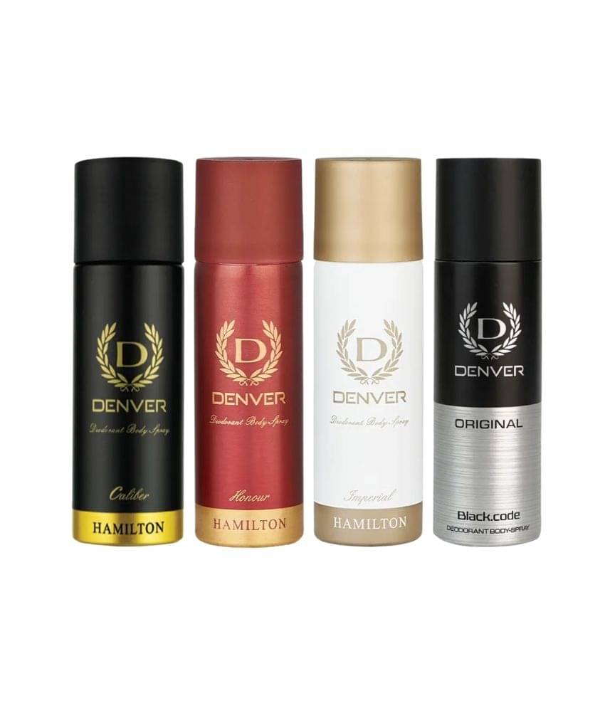     			Denver Imperial,Honour,Caliber,Black Code Nano Deodorant Spray for Men 50 ml ( Pack of 4 )