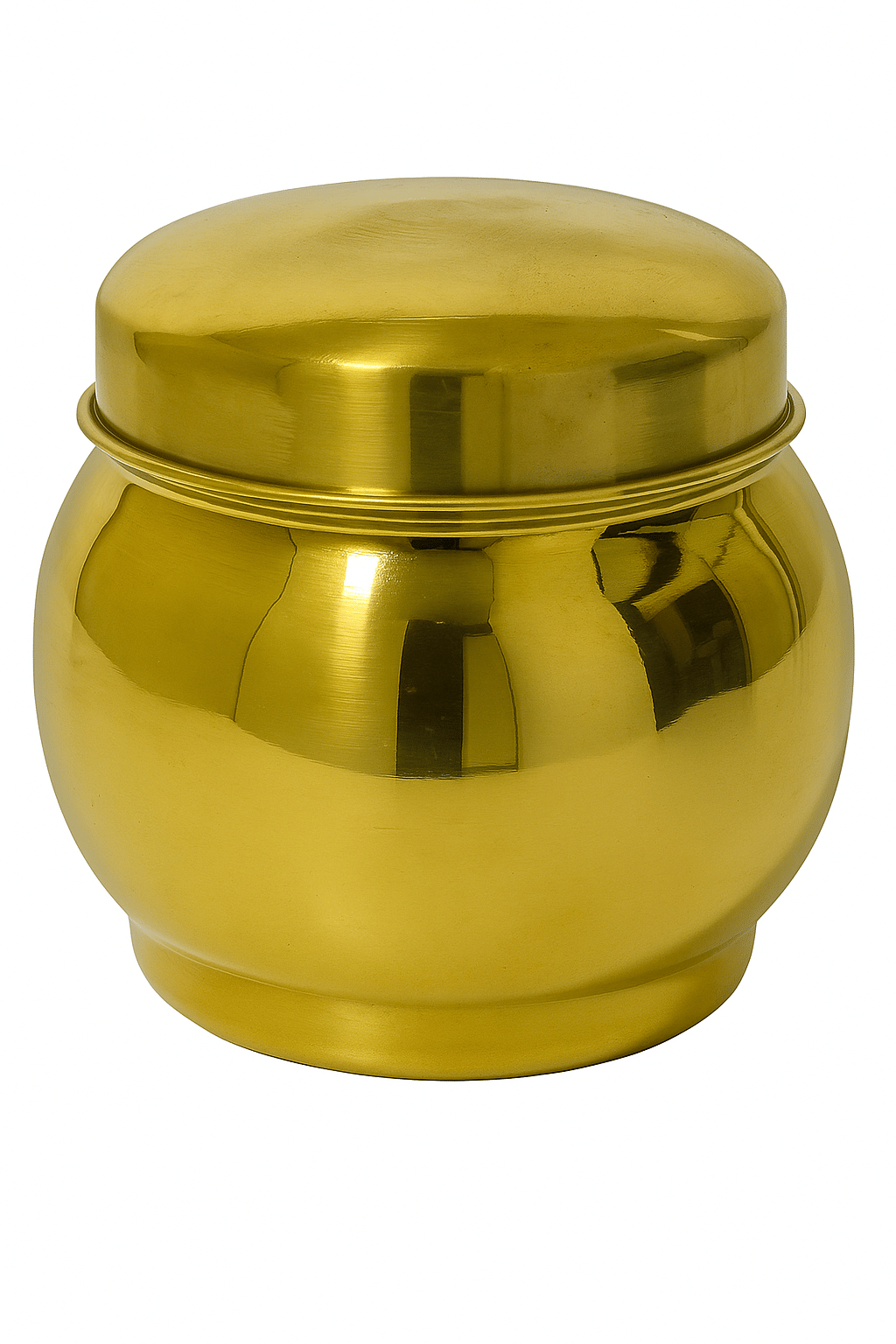     			Dynore Belly Shape Dabba Steel Gold Utility Container ( Set of 1 )