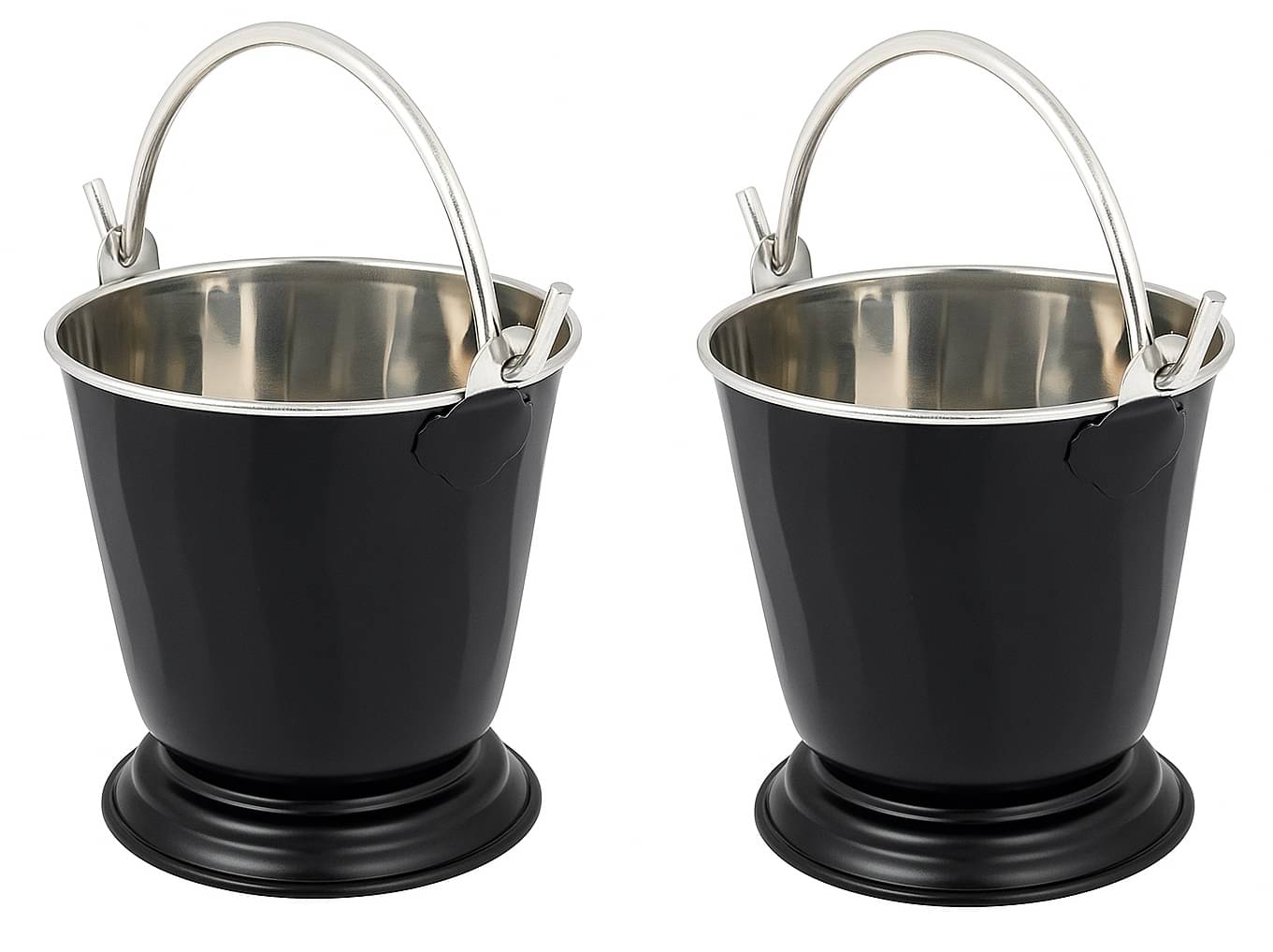 Dynore Black Serving Bucket Stainless Steel Serving Bucket 500 ml Black ( Set of 2 )     			Dynore Black Serving Bucket Stainless Steel Serving Bucket 500 ml Black ( Set of 2 )