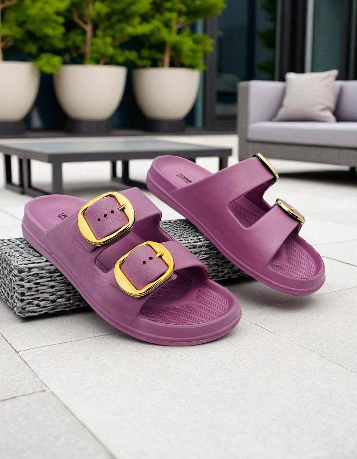     			Fabbmate Purple Women's Flip Flop