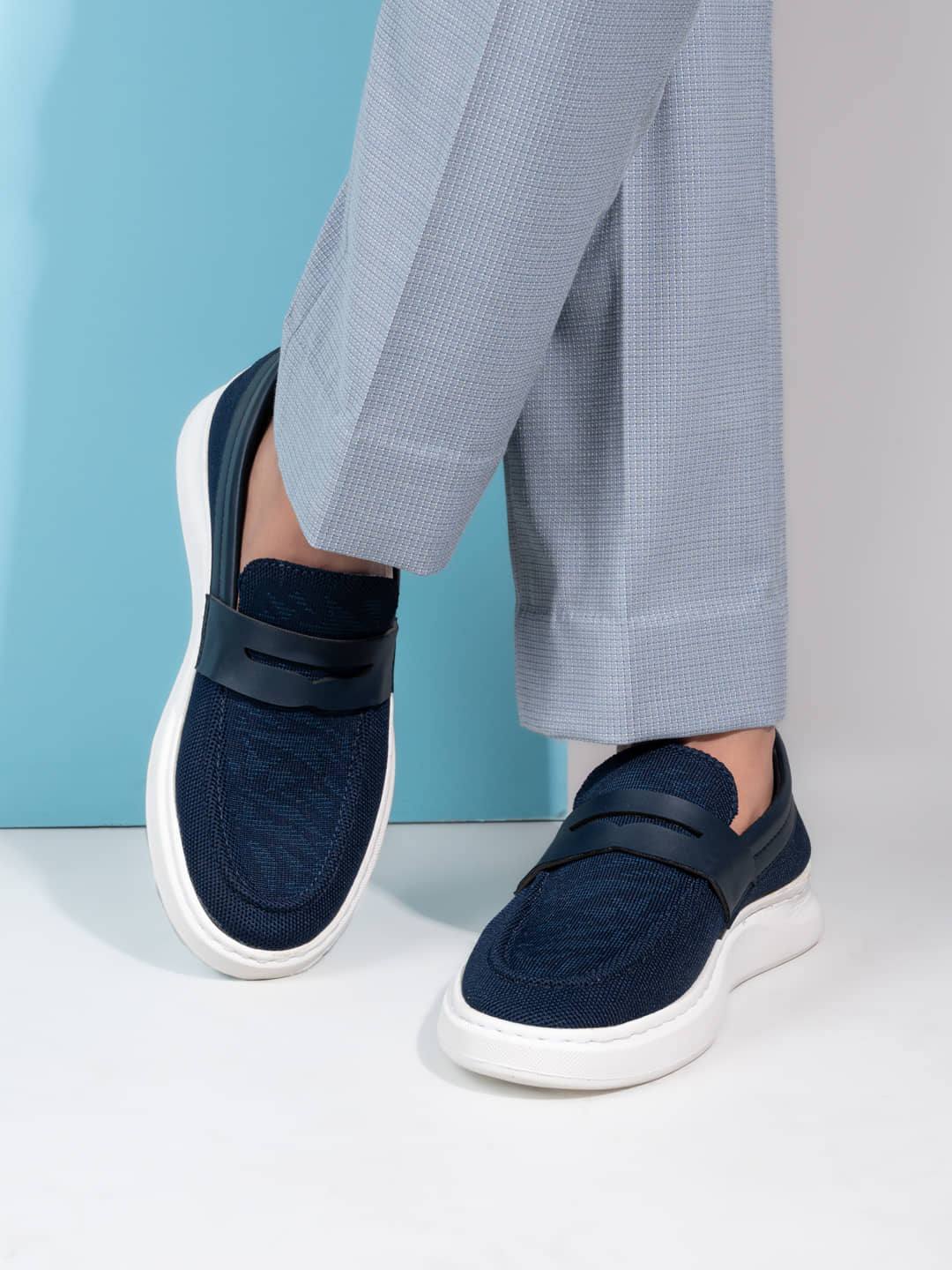 Fentacia Blue Men's Slip on Shoes - Formal Shoes | Buy online on ZillyBuy
