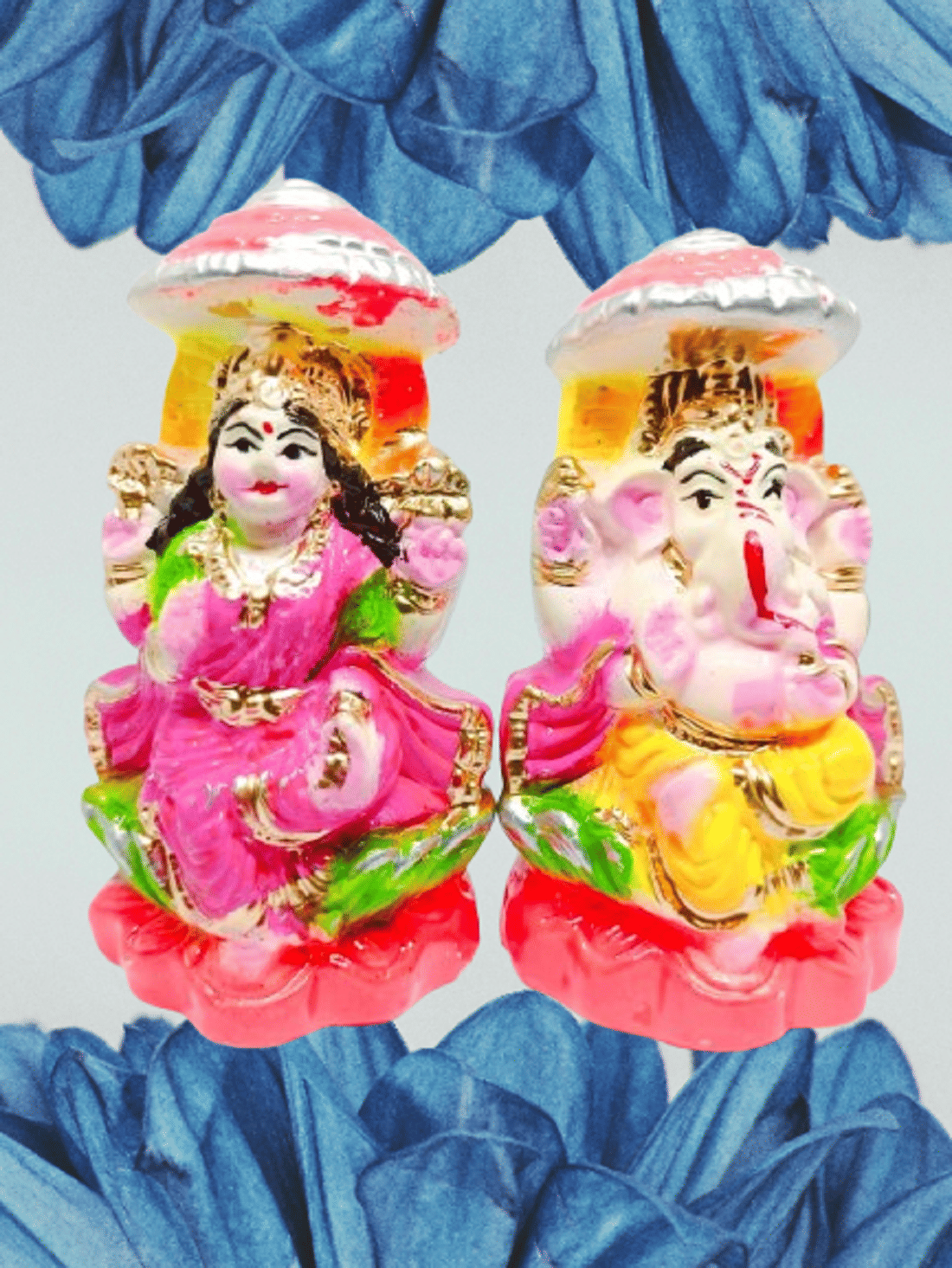     			Foxdean Ceramic Laxmi Ganesh Idol ( 9 cm )