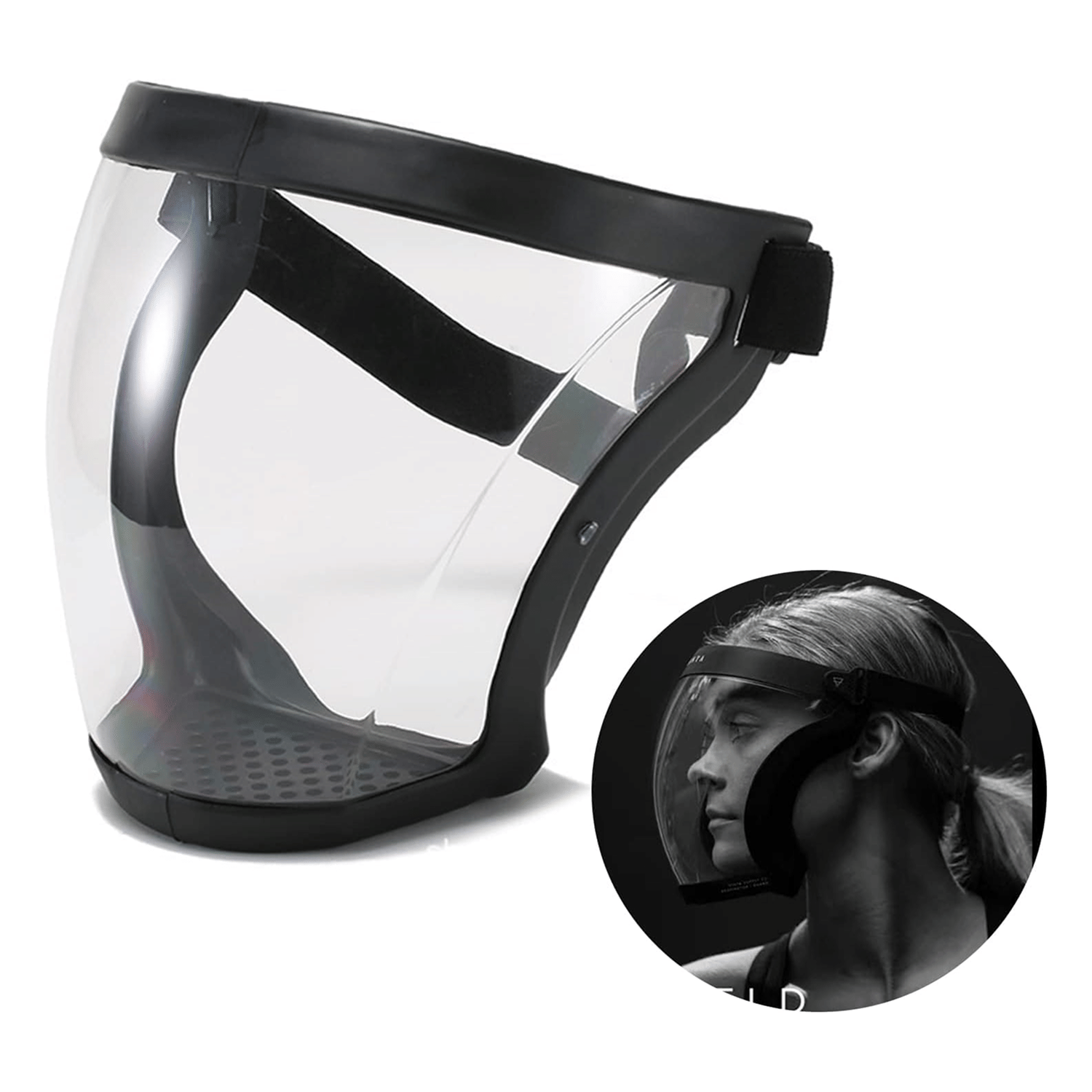     			Full Face Shield Upgraded, Impact & Wind Resistant Cycling Mask with Adjustable Fit