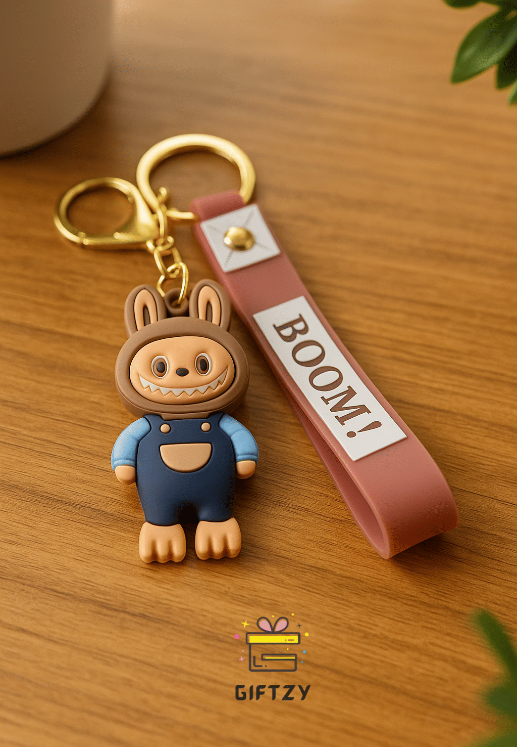     			Labubu Doll Silicone Keychain Stylish Bag Charm Gift for Kids ,Boys & Girls Keyring