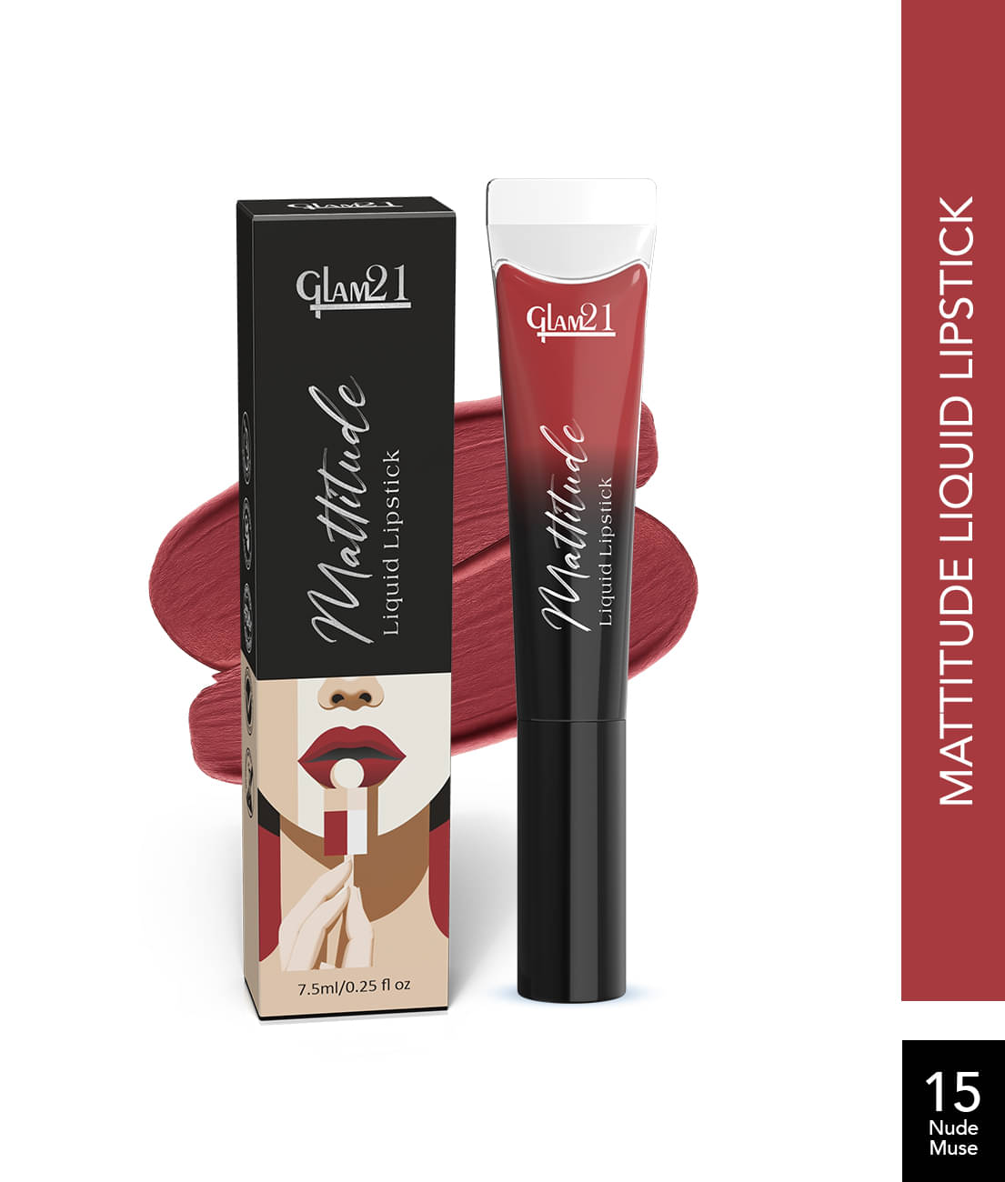     			Glam21 Choco Brown Matte Transferproof Liquid Lipstick ( Pack of 1 )