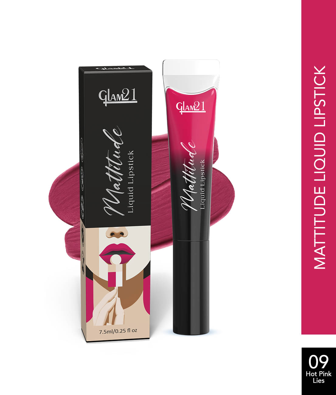     			Glam21 Magenta Love Matte Transferproof Liquid Lipstick ( Pack of 1 )