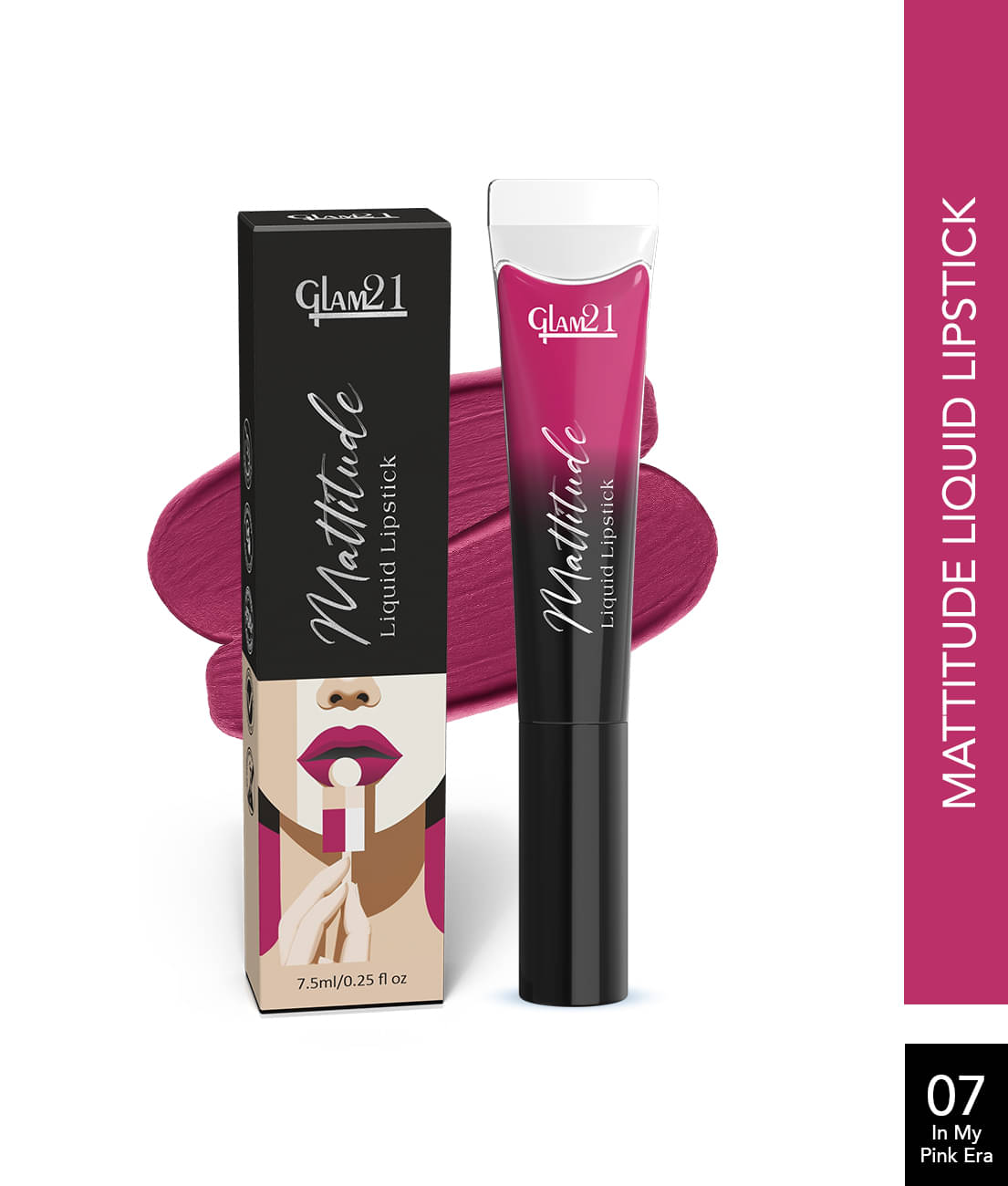     			Glam21 Pink Bloom Matte Transferproof Liquid Lipstick ( Pack of 1 )