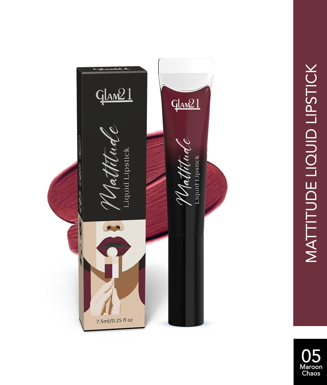     			Glam21 Sunberry Matte Transferproof Liquid Lipstick ( Pack of 1 )