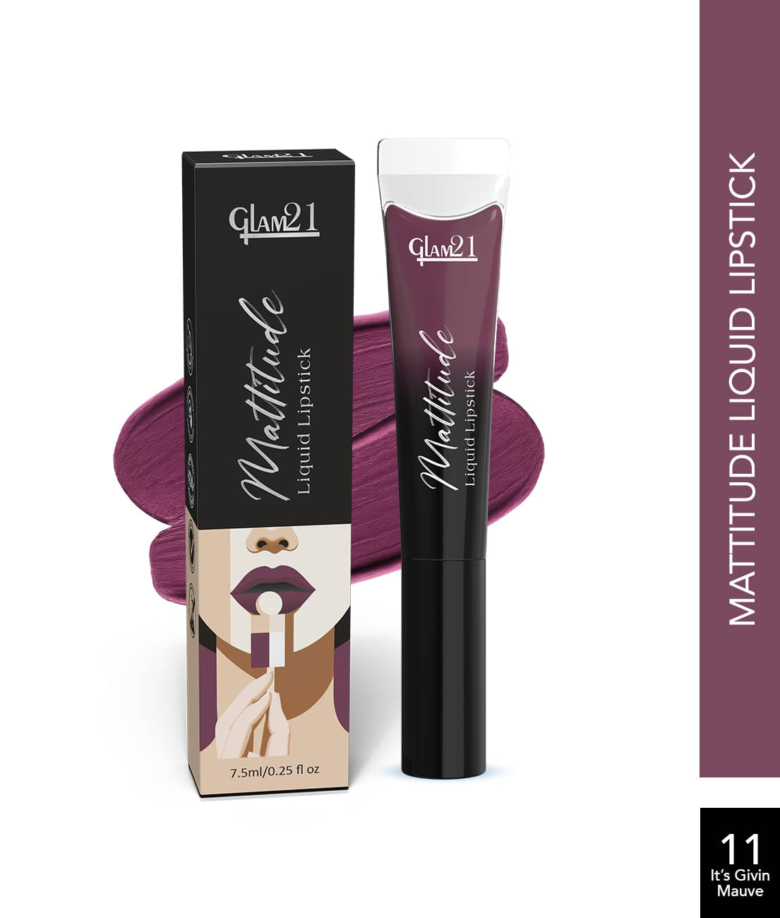     			Glam21 Tamed Purple Matte Transferproof Liquid Lipstick ( Pack of 1 )