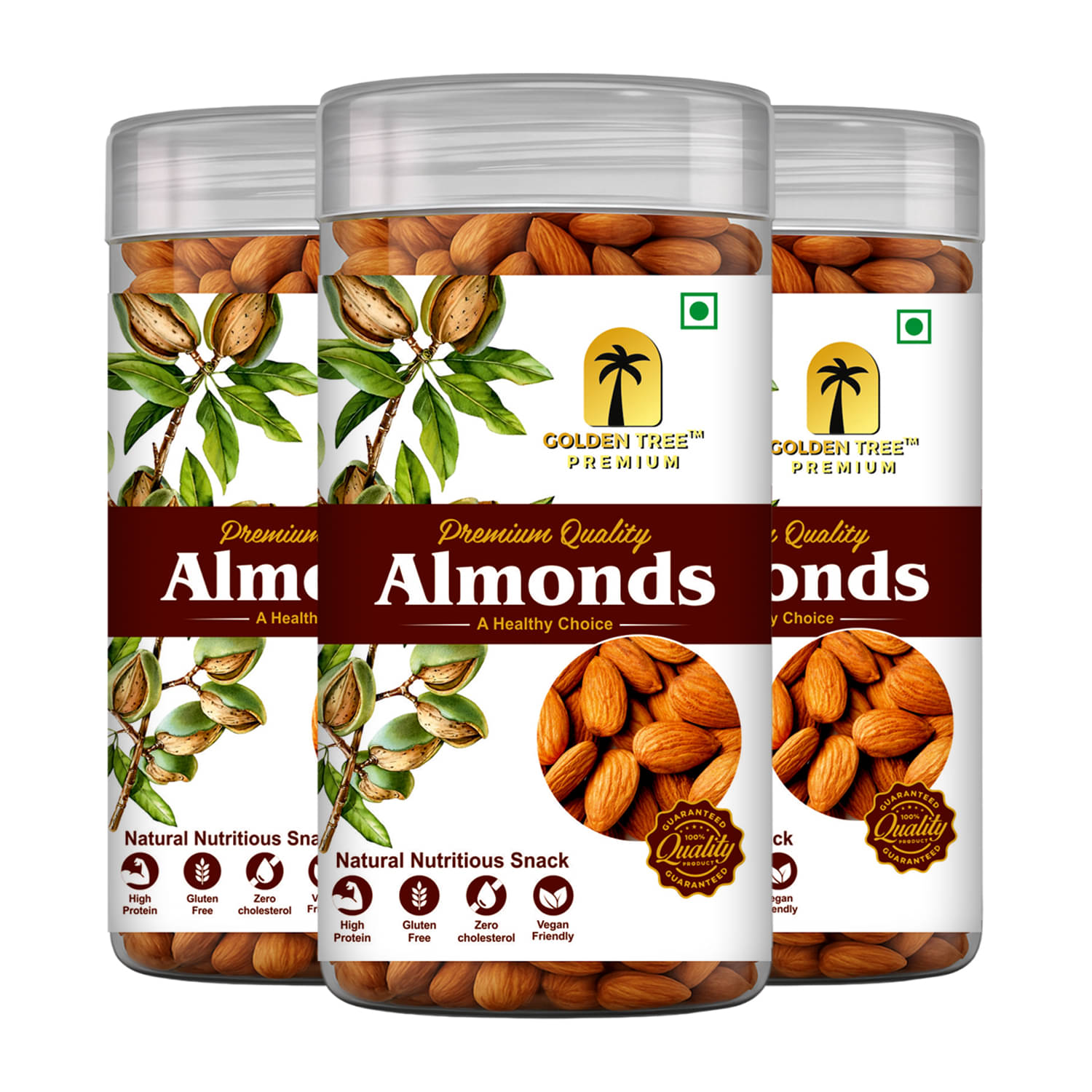     			Golden Tree Almond (Badam) 150 g Pack of 3