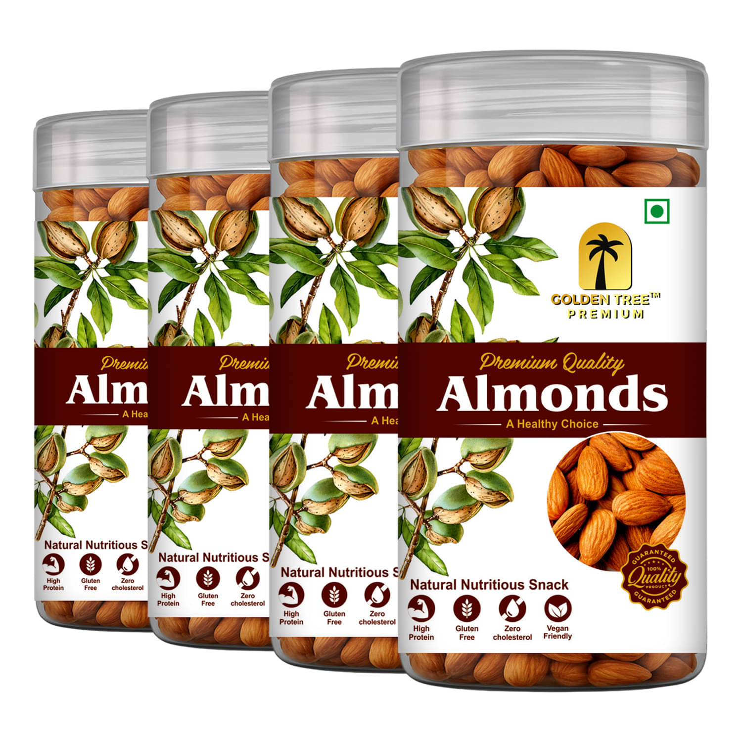     			Golden Tree Almond (Badam) 150 g Pack of 4