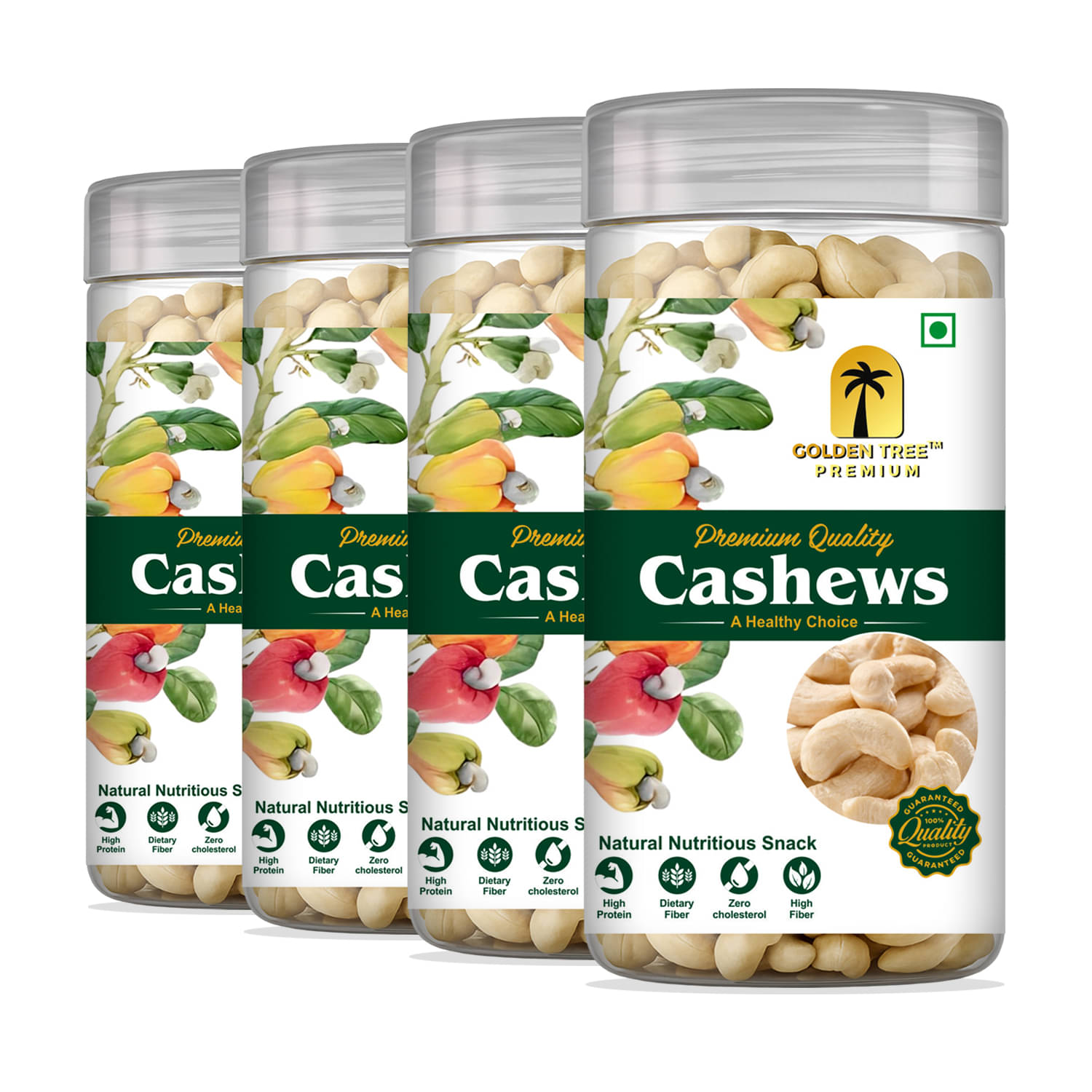     			Golden Tree Cashew nut (Kaju) 150 g Pack of 4