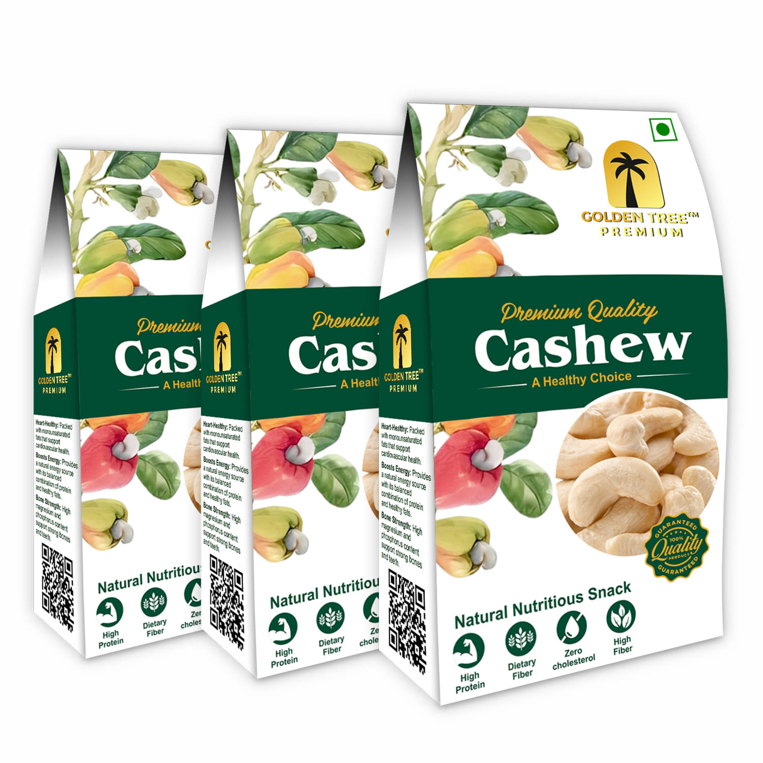     			Golden Tree Cashew nut (Kaju) 250 g Pack of 3