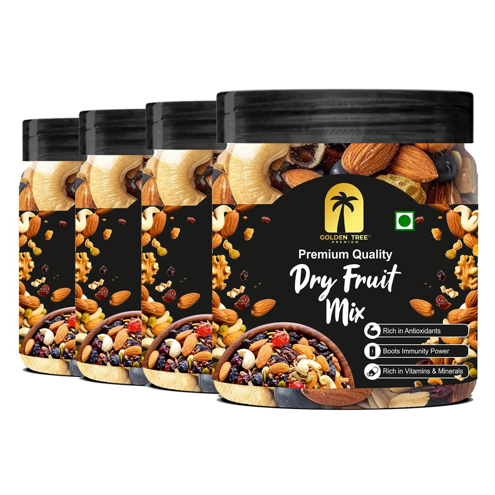     			Golden Tree Mixed Nuts 250 g Pack of 4