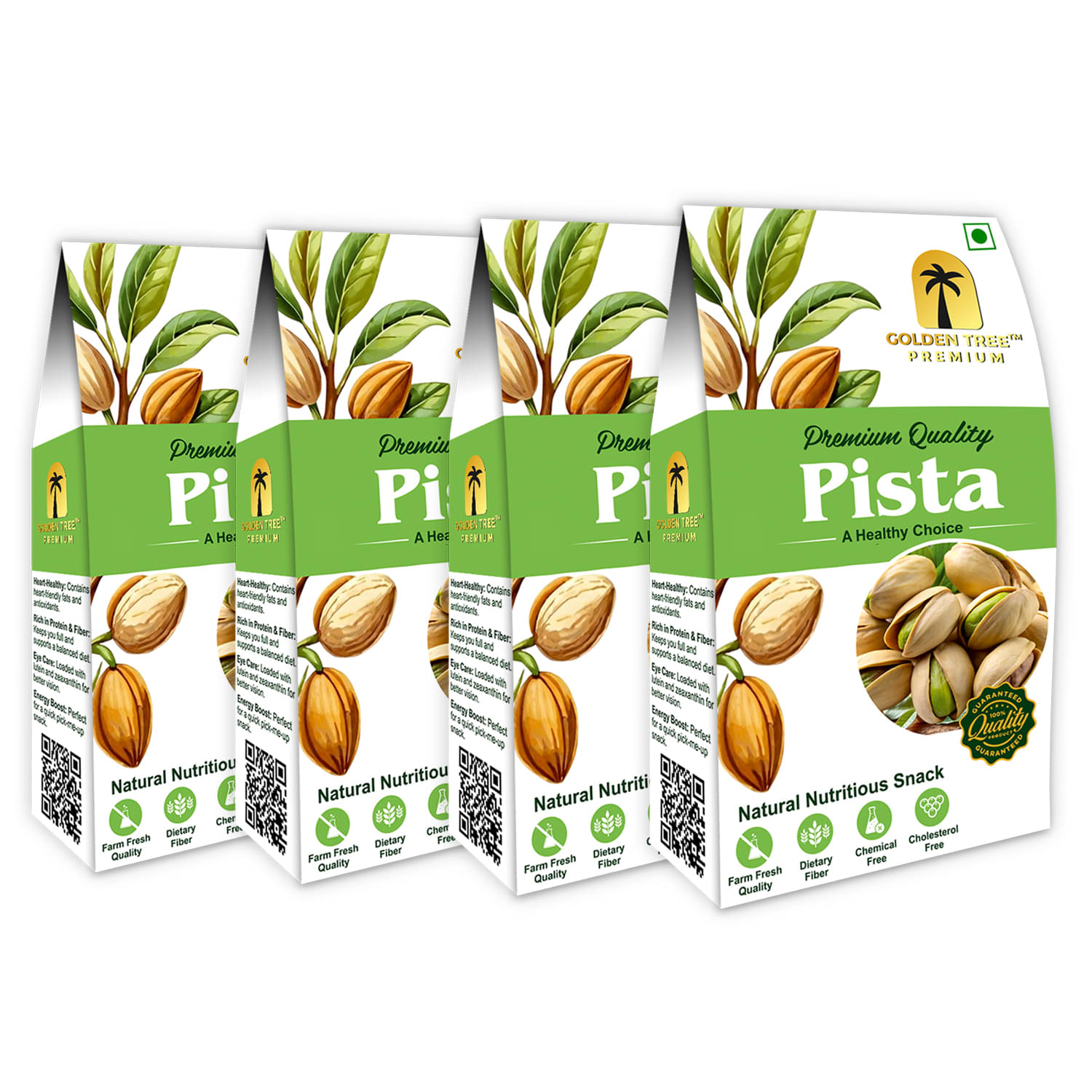     			Golden Tree Pistachio Nut (Pista) 250 g Pack of 4