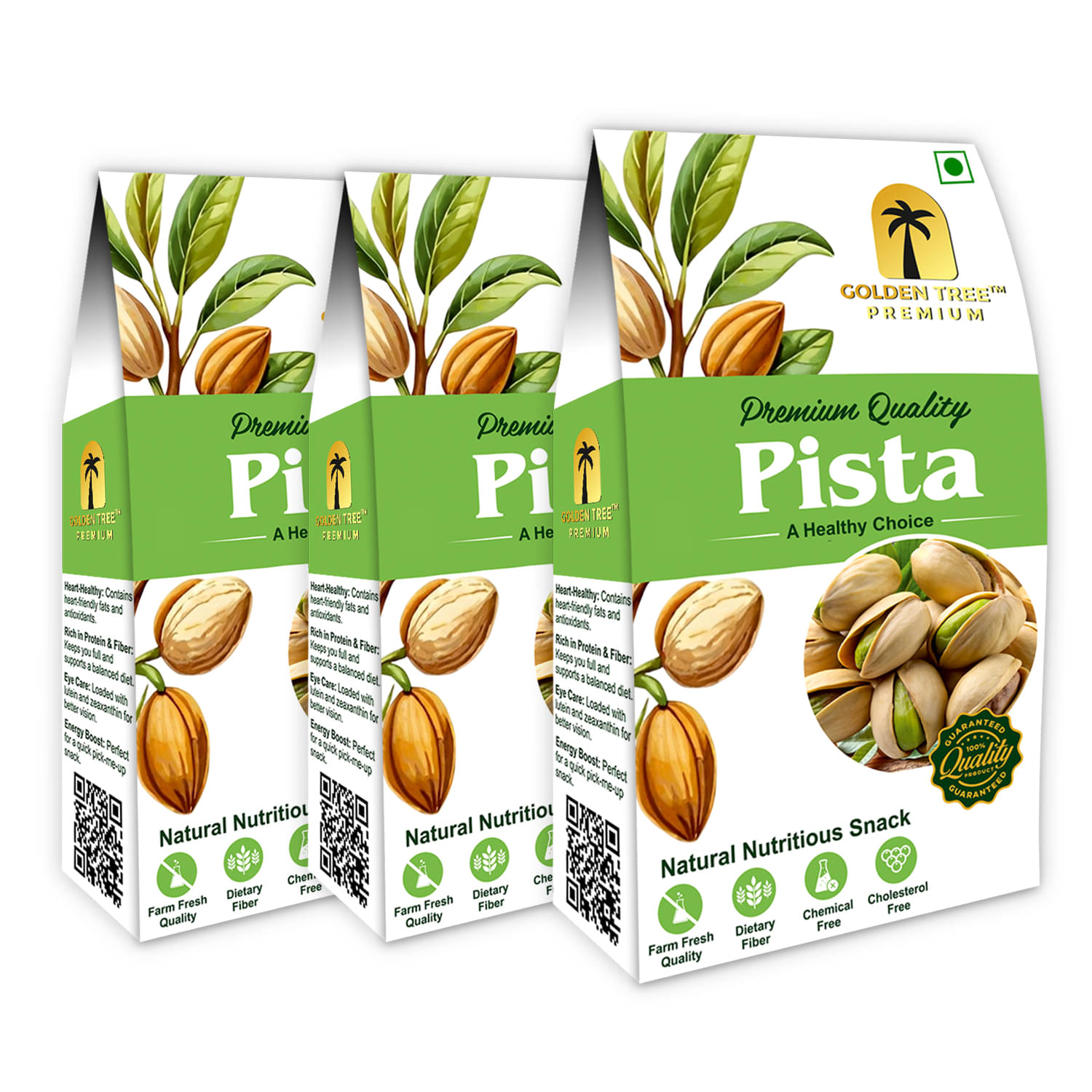     			Golden Tree Pistachio Nut (Pista) 250 g Pack of 3