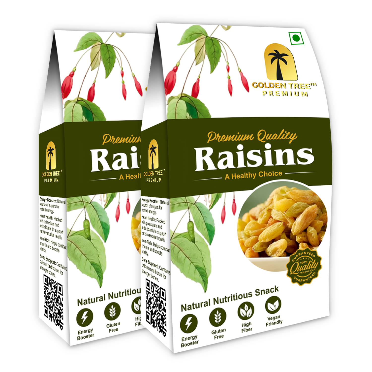     			Golden Tree Raisin Fresh Soft Sweet Kishmish Healthy Snack Perfect for Fitness and Daily Nutrition 250gm Pack of 2