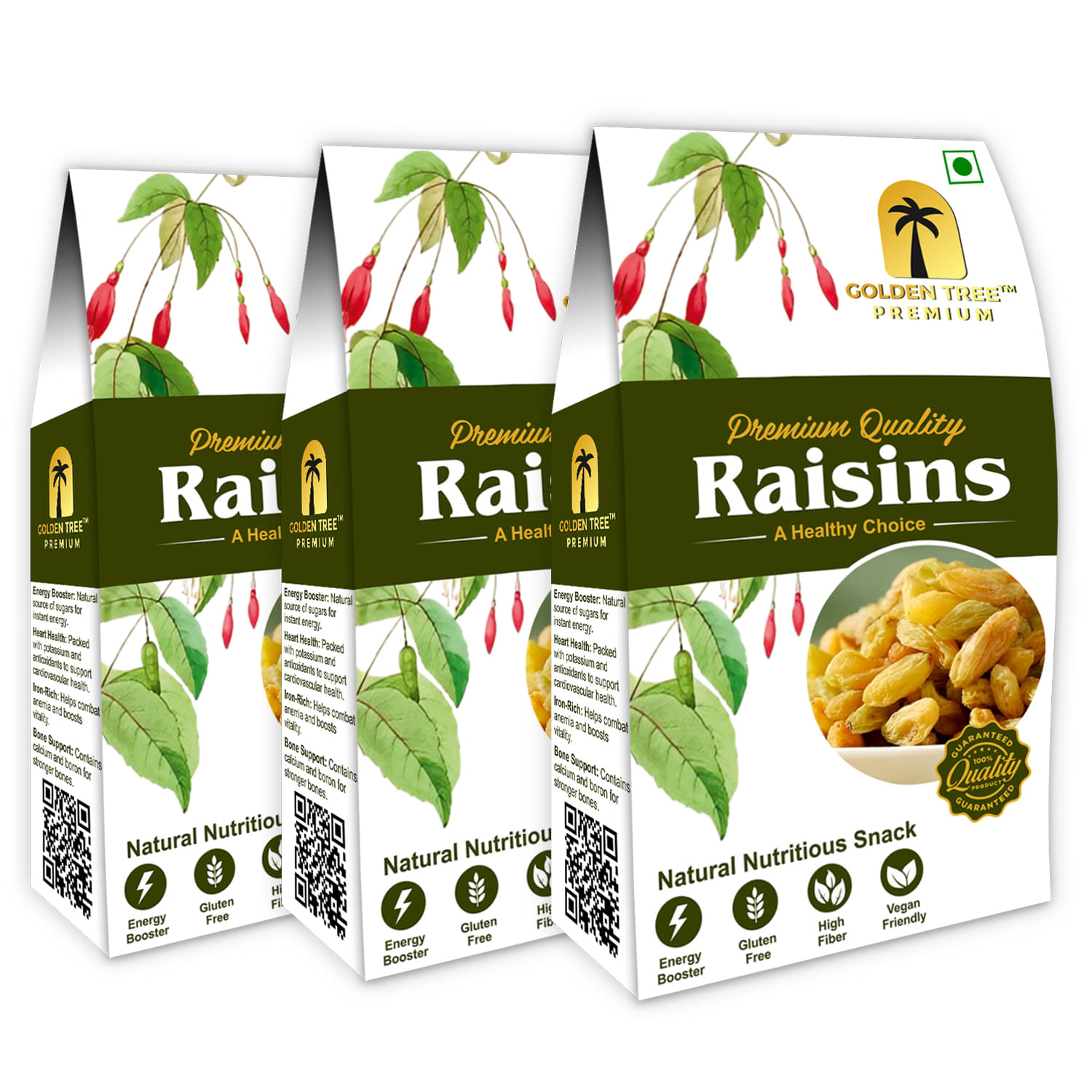     			Golden Tree Raisin (Kishmish) 250 g Pack of 3