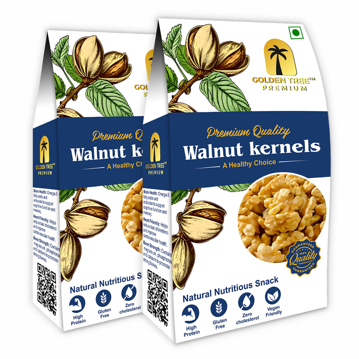     			Golden Tree Walnut Kernals (Akhrot) 250 g Pack of 2