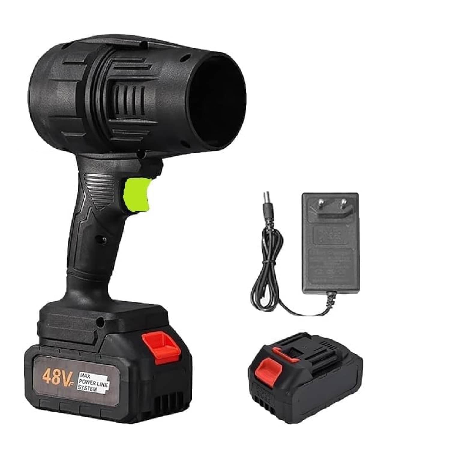 Handheld Electric Portable Air Blower,Turbo Jet Blower Cordless 48V,Handheld High Powerful Blow Brushless Motor for Extra runtime,for Car,Home Cleaning Corner, Road Cleaning RPM