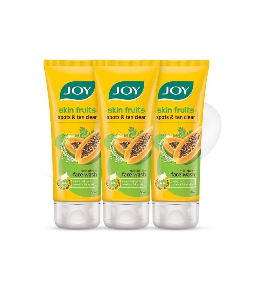     			Joy Skin Fruit spot & tan clear Face Wash, 50ml each (Pack of 3)