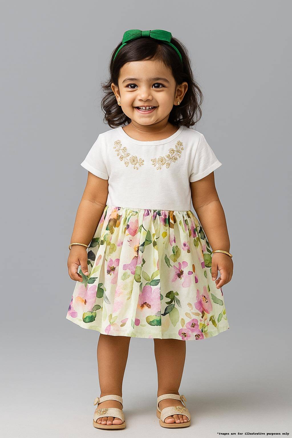     			Juscubs Cotton Frock For Baby Girls ( Pack of 1 , Green )