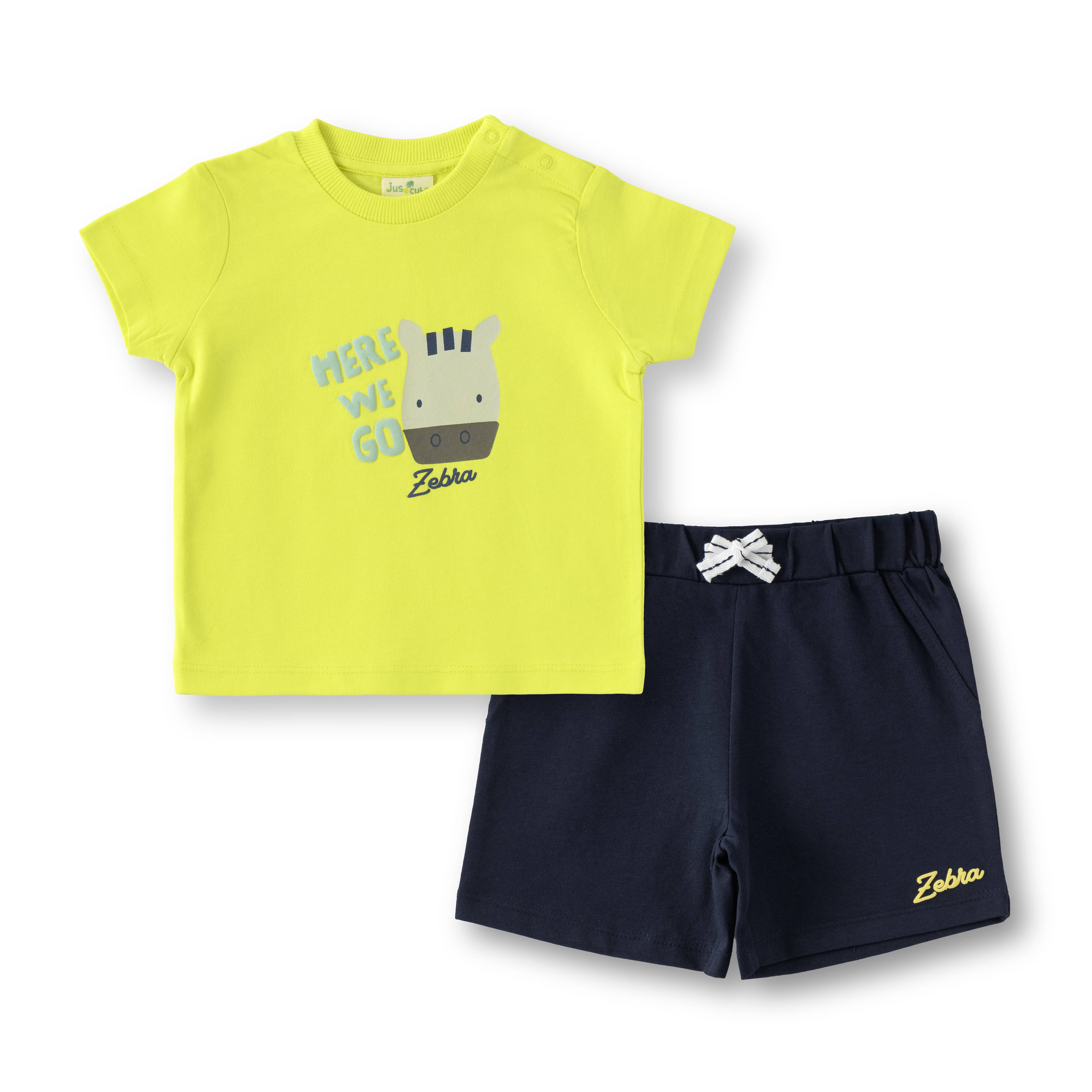     			Juscubs Pack of 1 Baby Boys Cotton T-Shirt & Shorts Set ( Yellow )