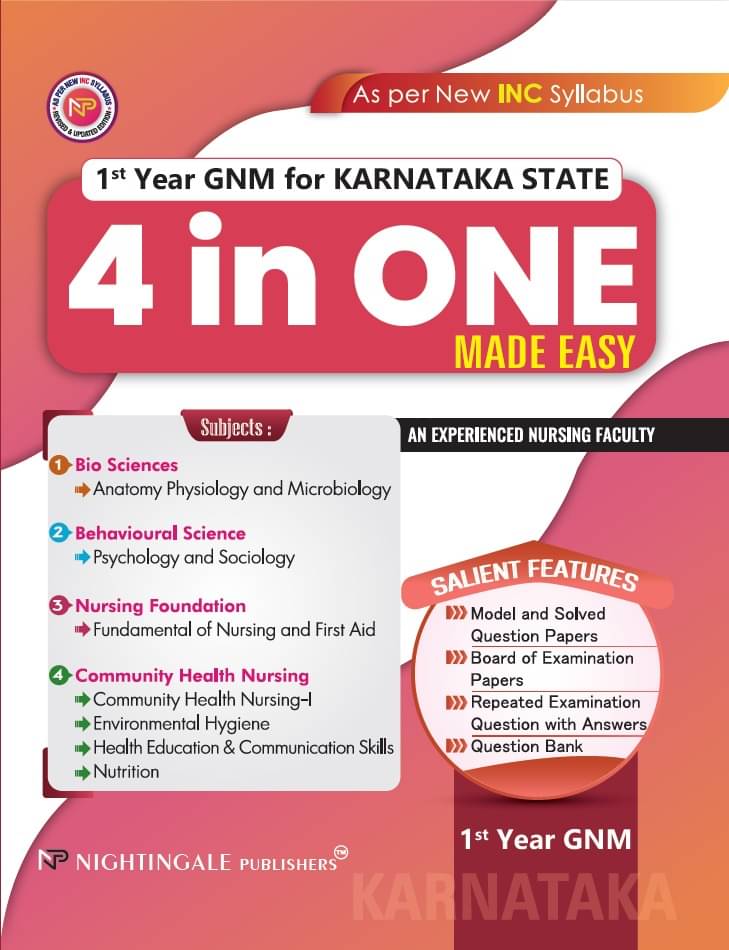     			Karnataka - 4 in ONE Made Easy 1st Year GNM Students 2025