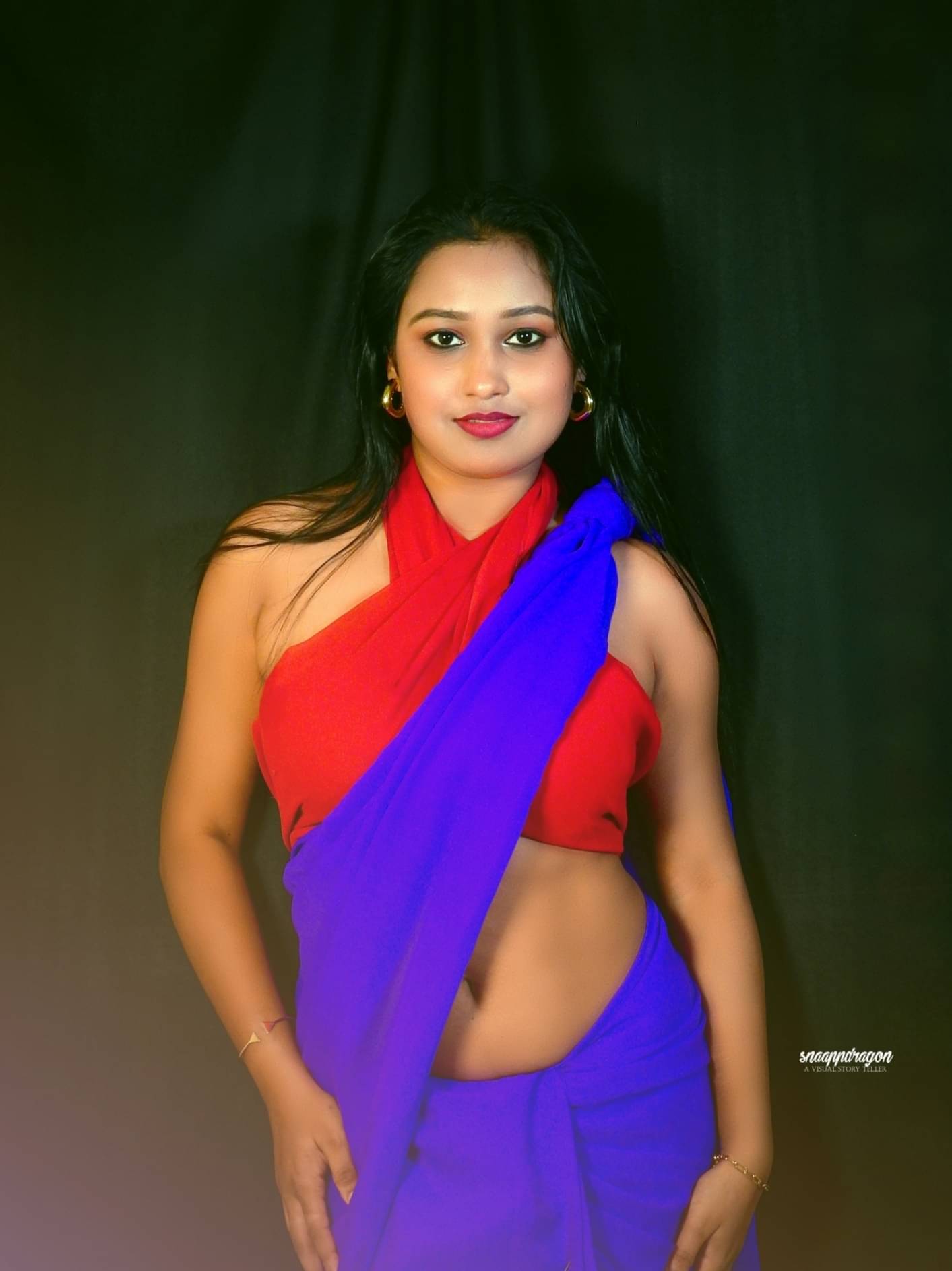 Kashvi Sarees Georgette Dyed Ilkal Saree With Unstitched Blouse Piece ( PURPLE )     			Kashvi Sarees Georgette Dyed Ilkal Saree With Unstitched Blouse Piece ( PURPLE )